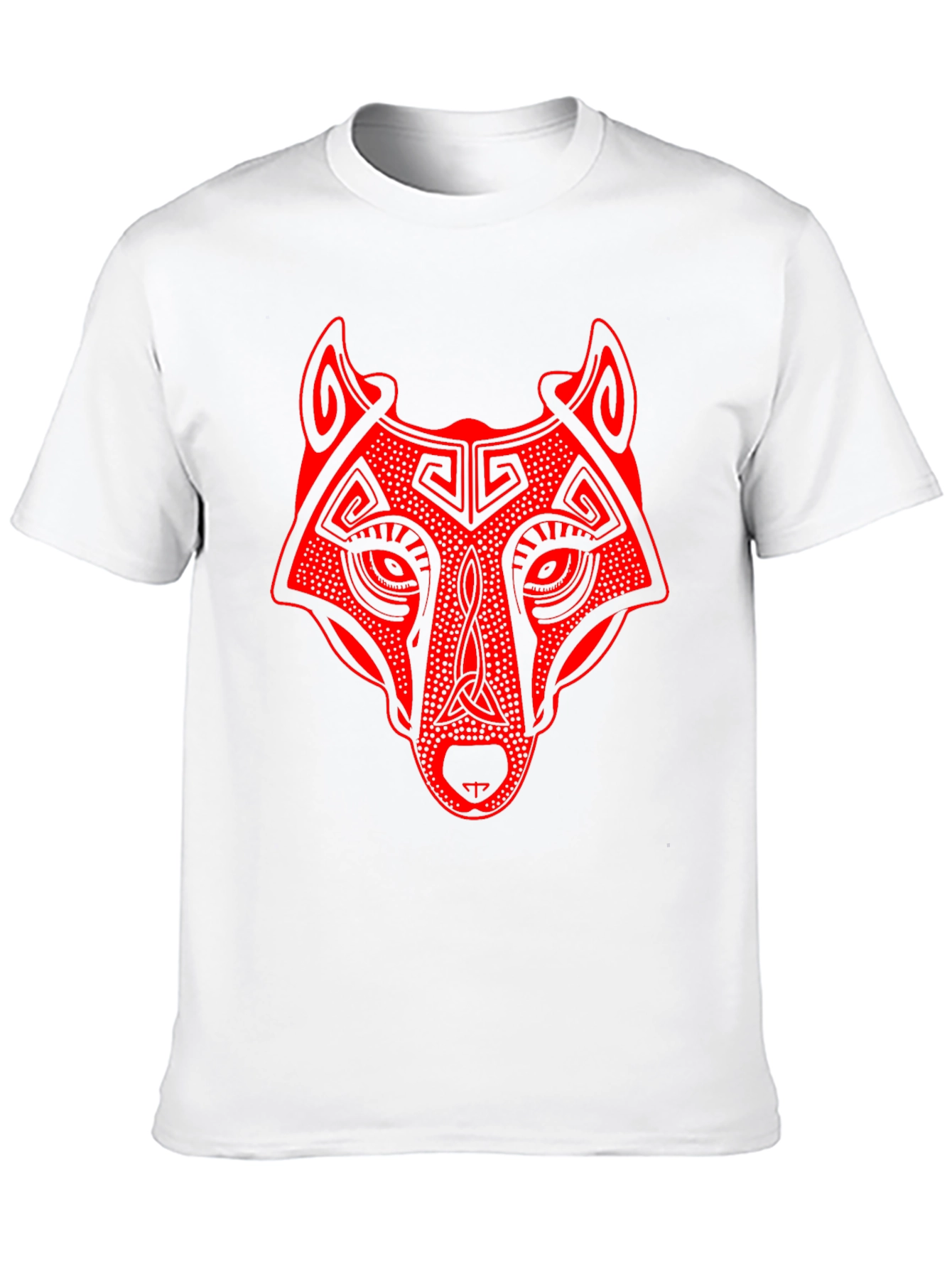 Wolf Graphic Print Tee - Black