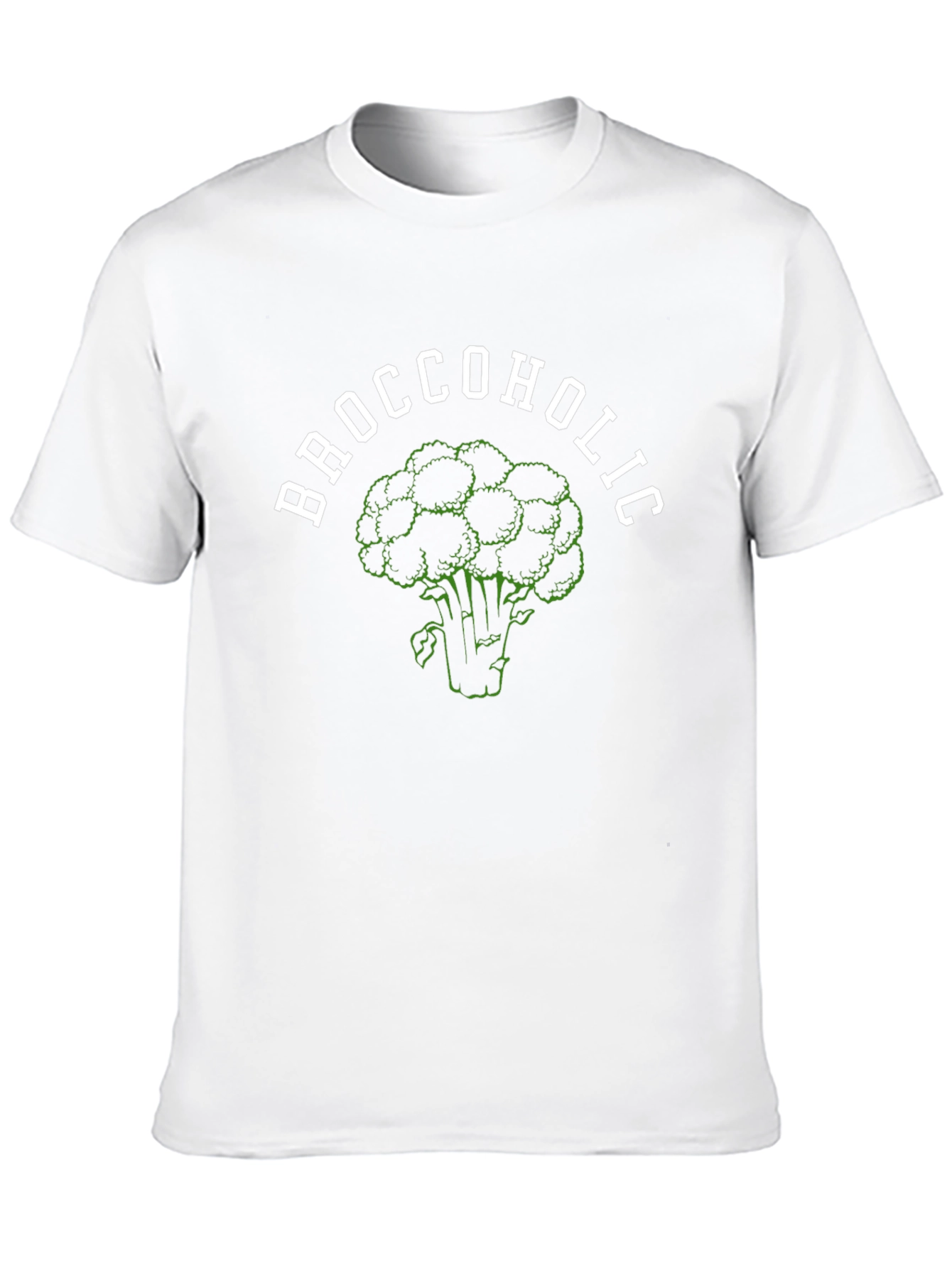Broccoholic Black T-Shirt Funny Broccoli Lover Tee