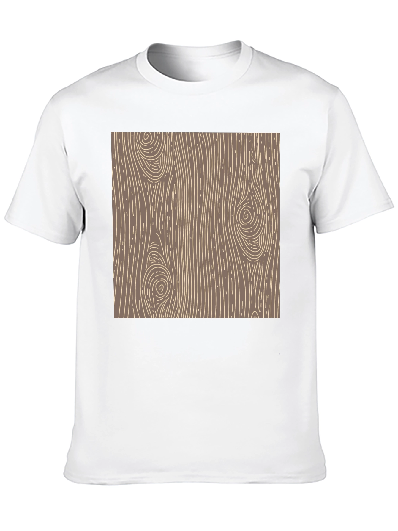 Wood Grain Graphic Tee - Classic Style