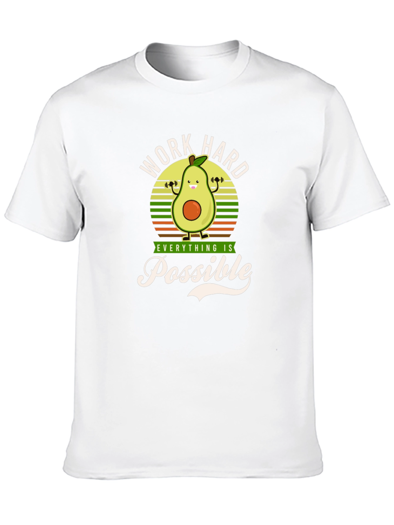 Avocado Workout Graphic T-Shirt