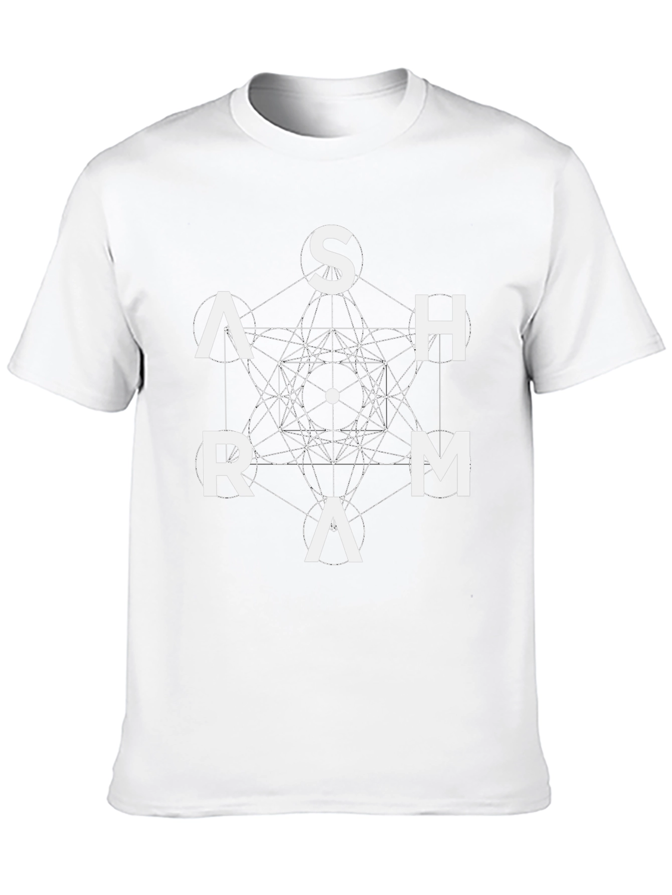 ASHRAM Graphic Tee - Geometric Design Black T-Shirt