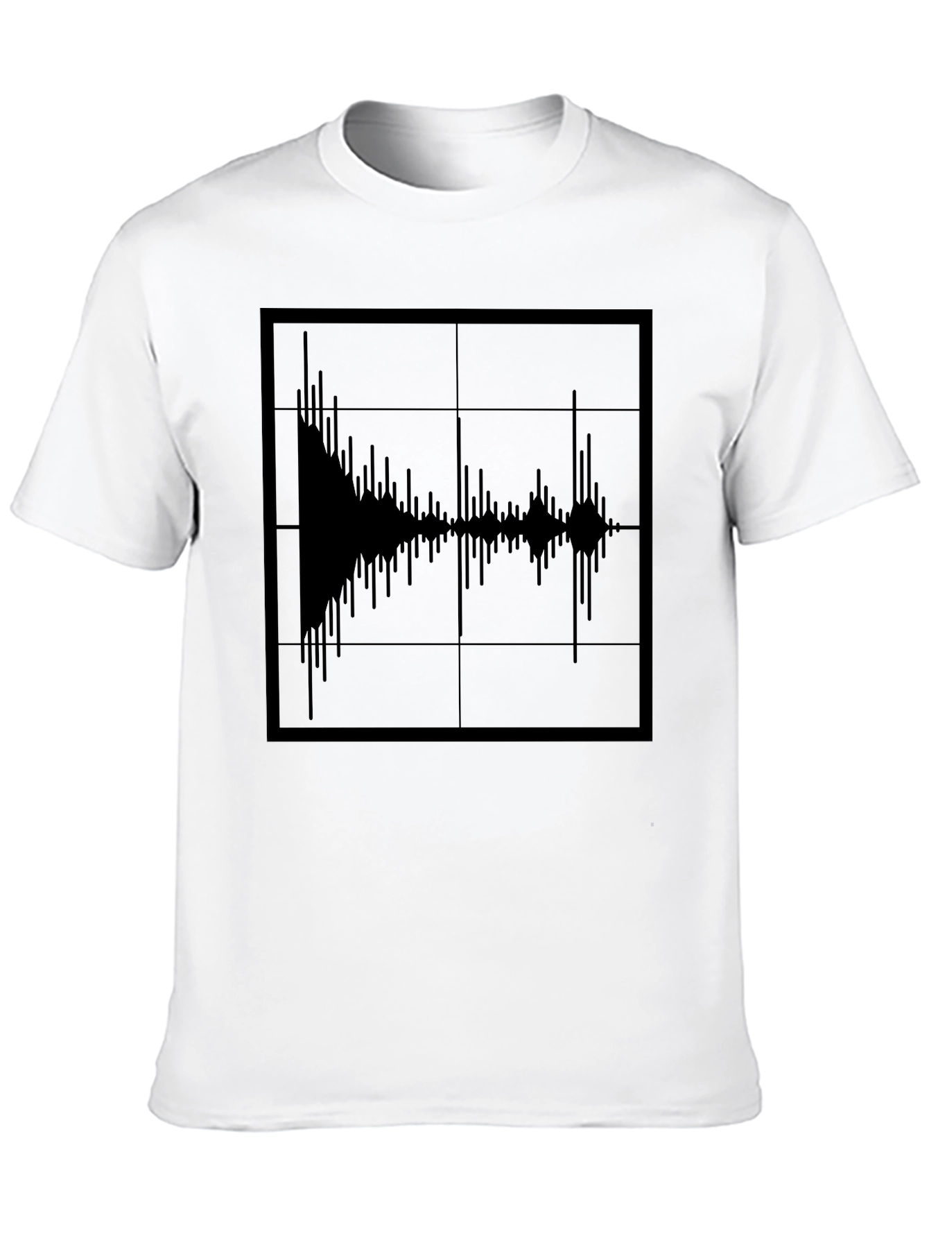 Sound Wave Graphic Tee - Modern Black T-Shirt