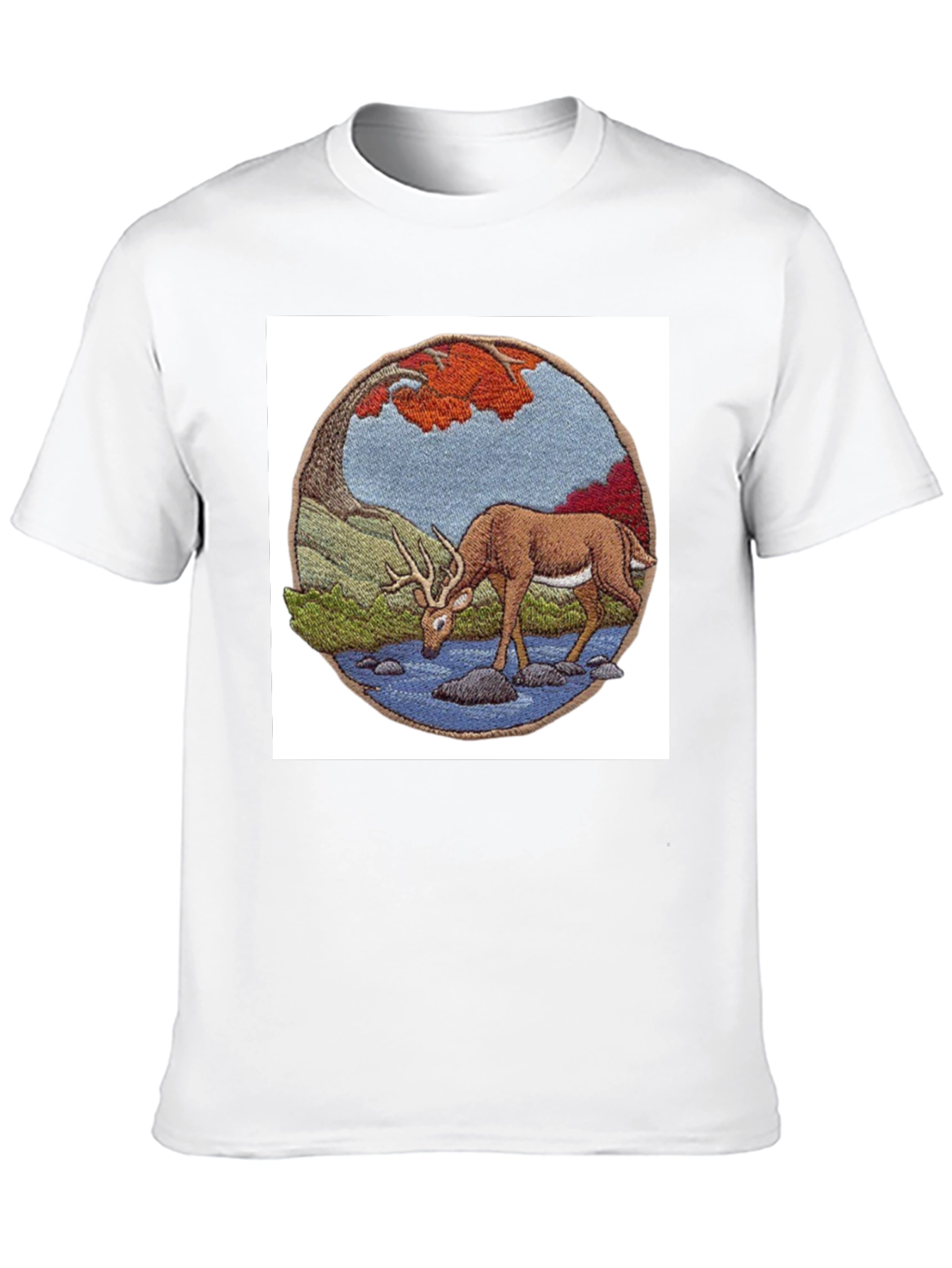 Deer Scene Black T-Shirt