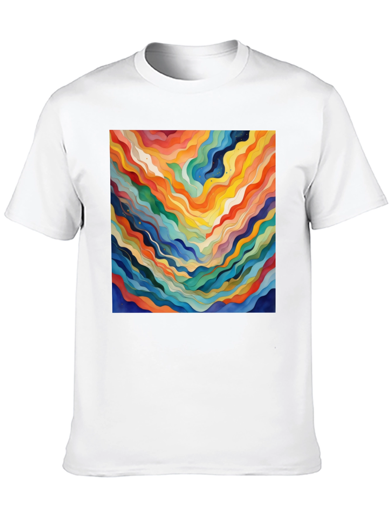Abstract Wave Art Black T-Shirt
