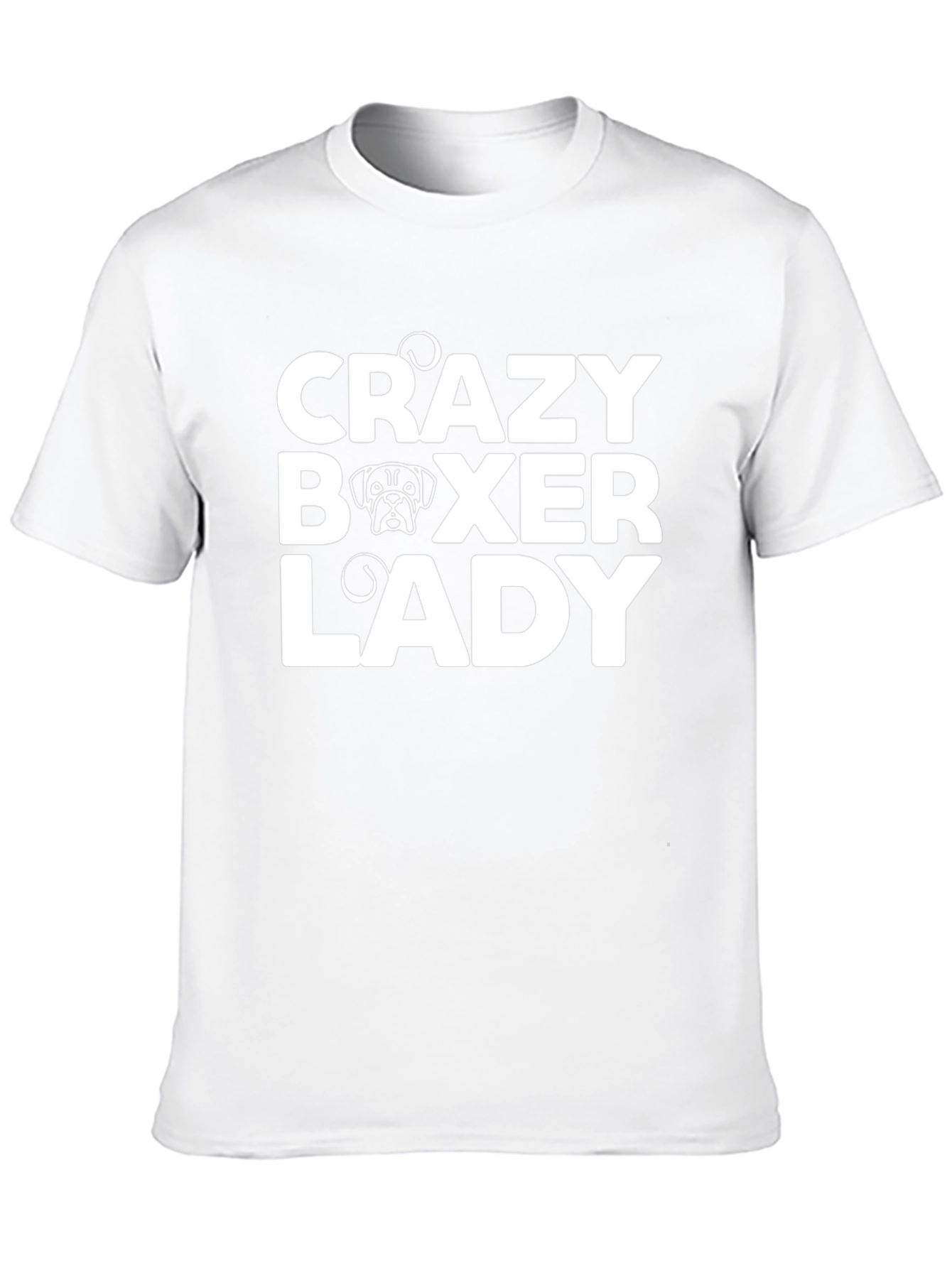 Crazy Boxer Lady T-Shirt - Dog Lover Tee