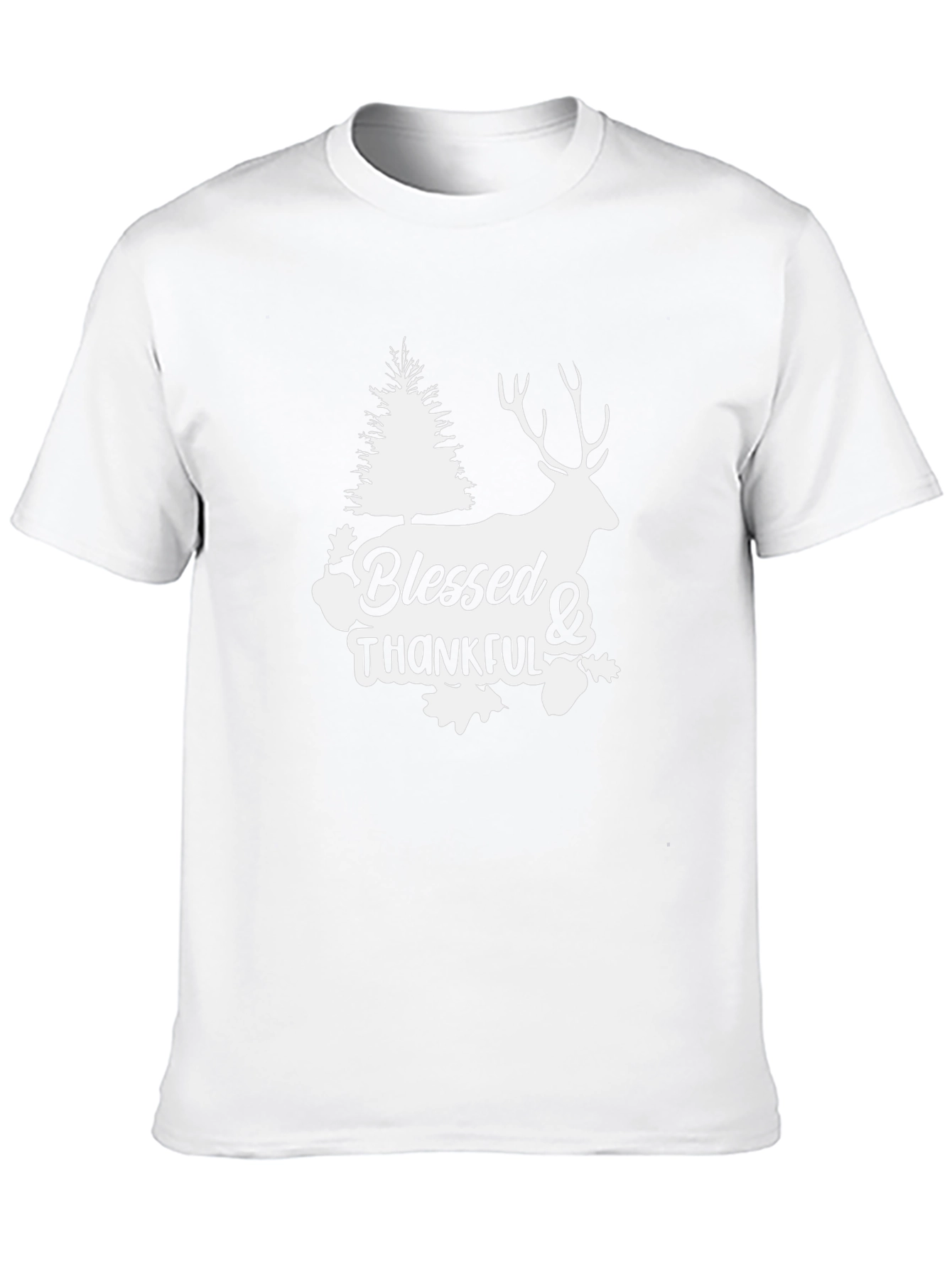Blessed & Thankful Deer Graphic T-Shirt