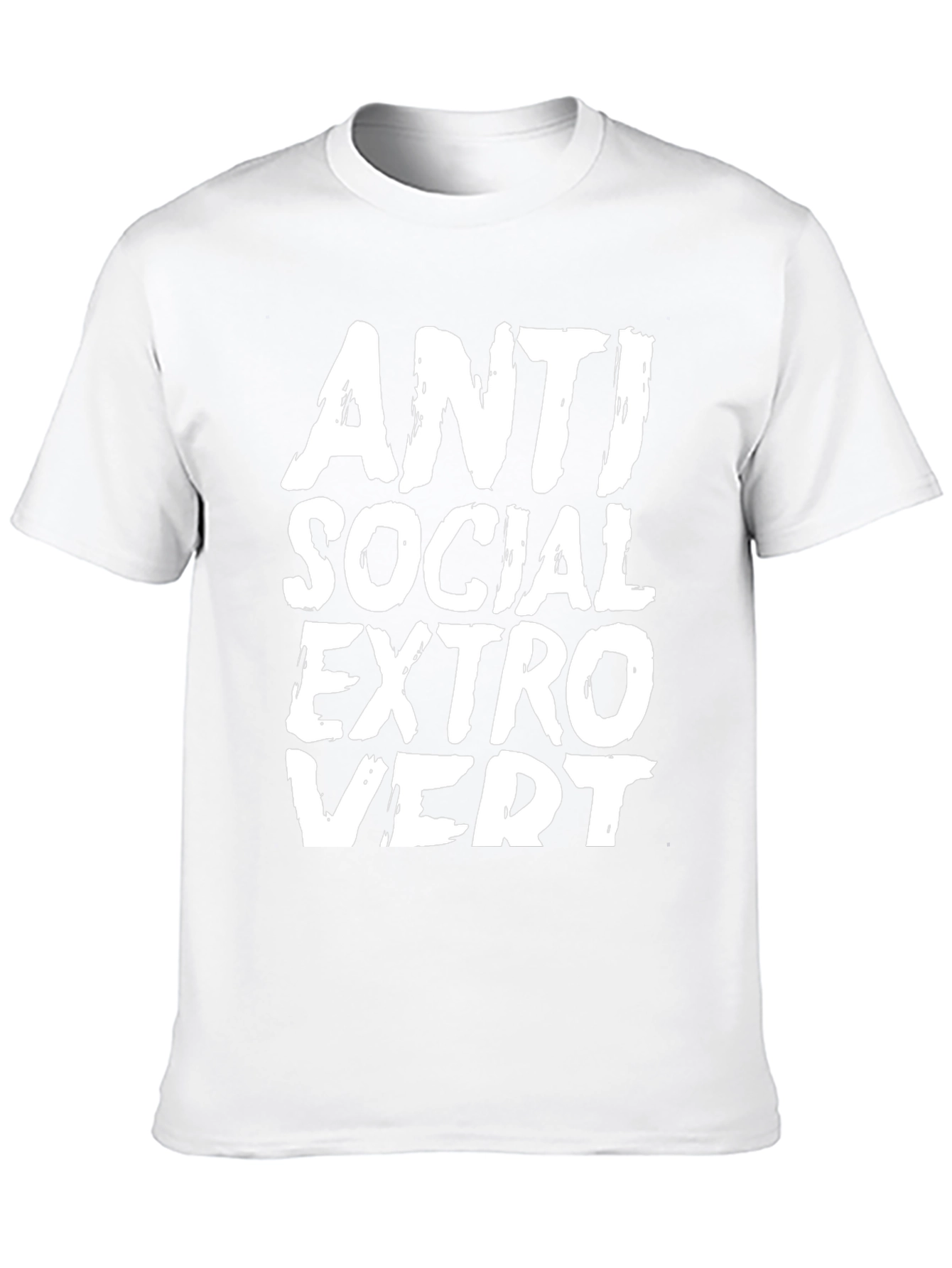 Anti Social Extrovert Graphic Tee - Black Cotton T-Shirt