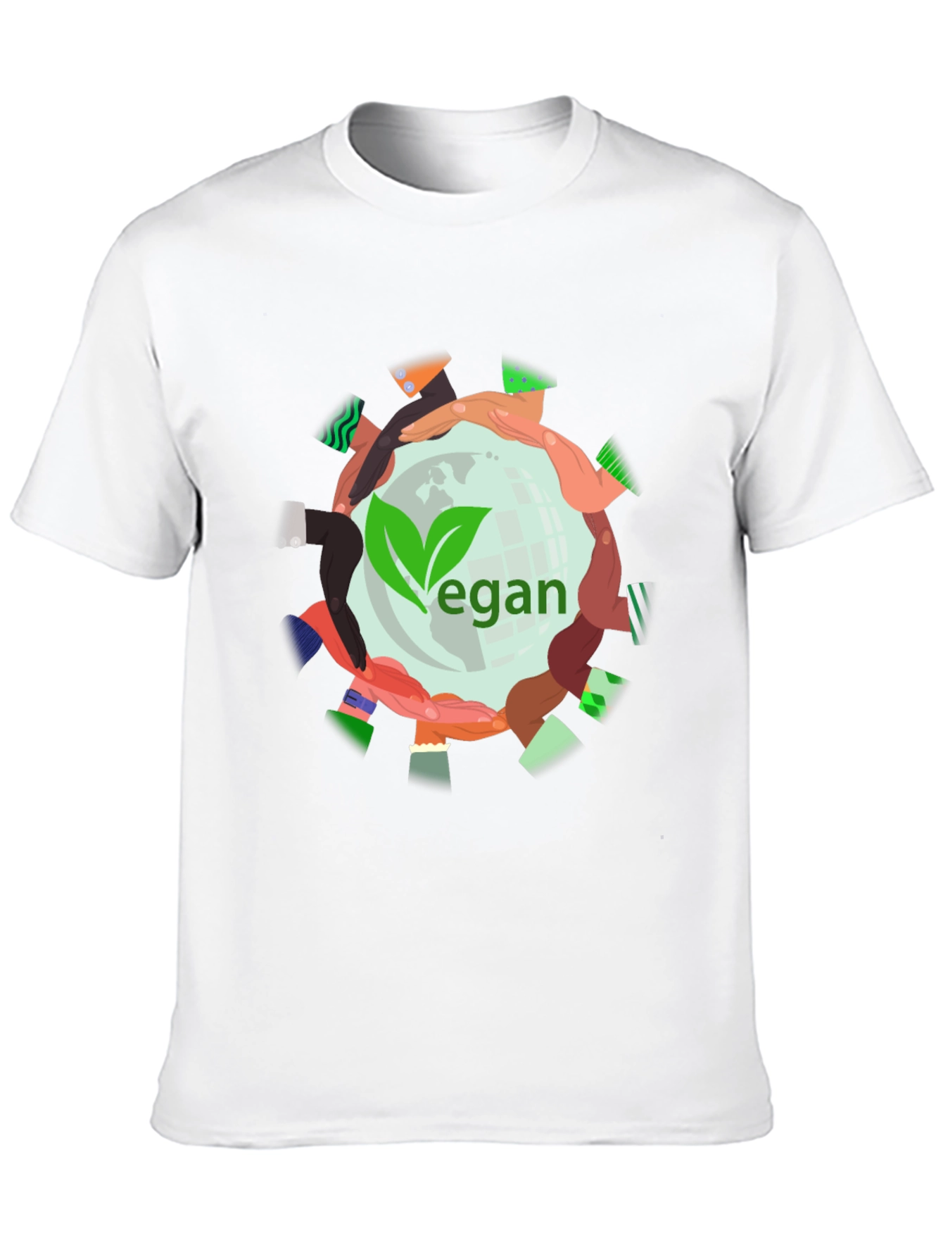Vegan World Unity Tee - Black Graphic T-Shirt