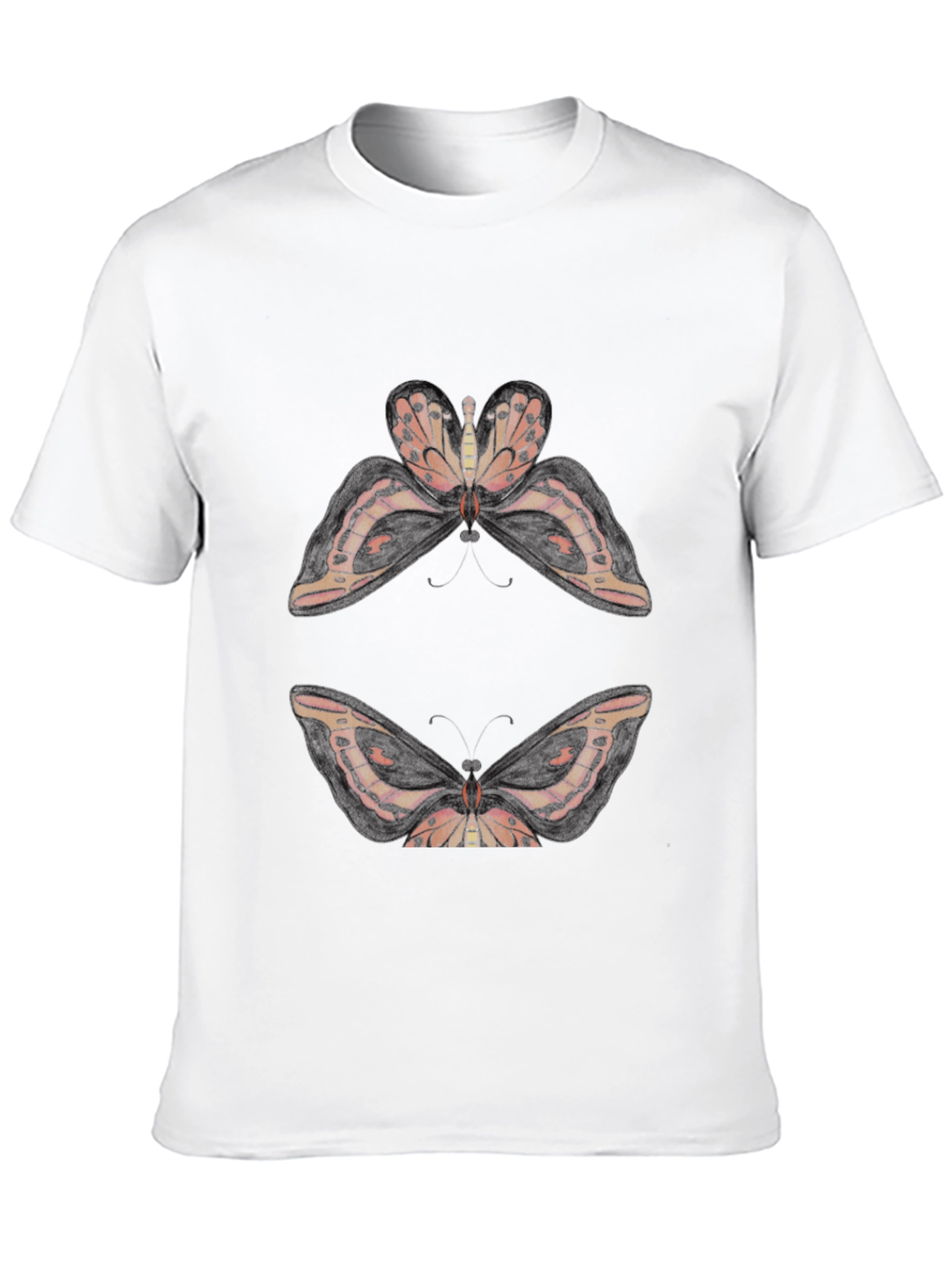 Butterfly Graphic Print Crew Neck T-Shirt