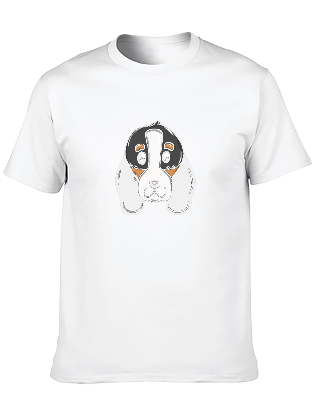 Cartoon Dog Graphic Black T-Shirt
