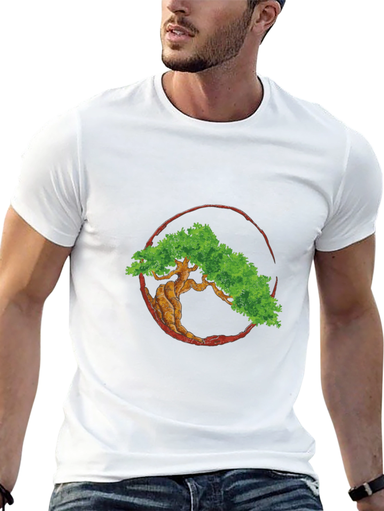 Bonsai Tree Graphic Tee - Zen Style