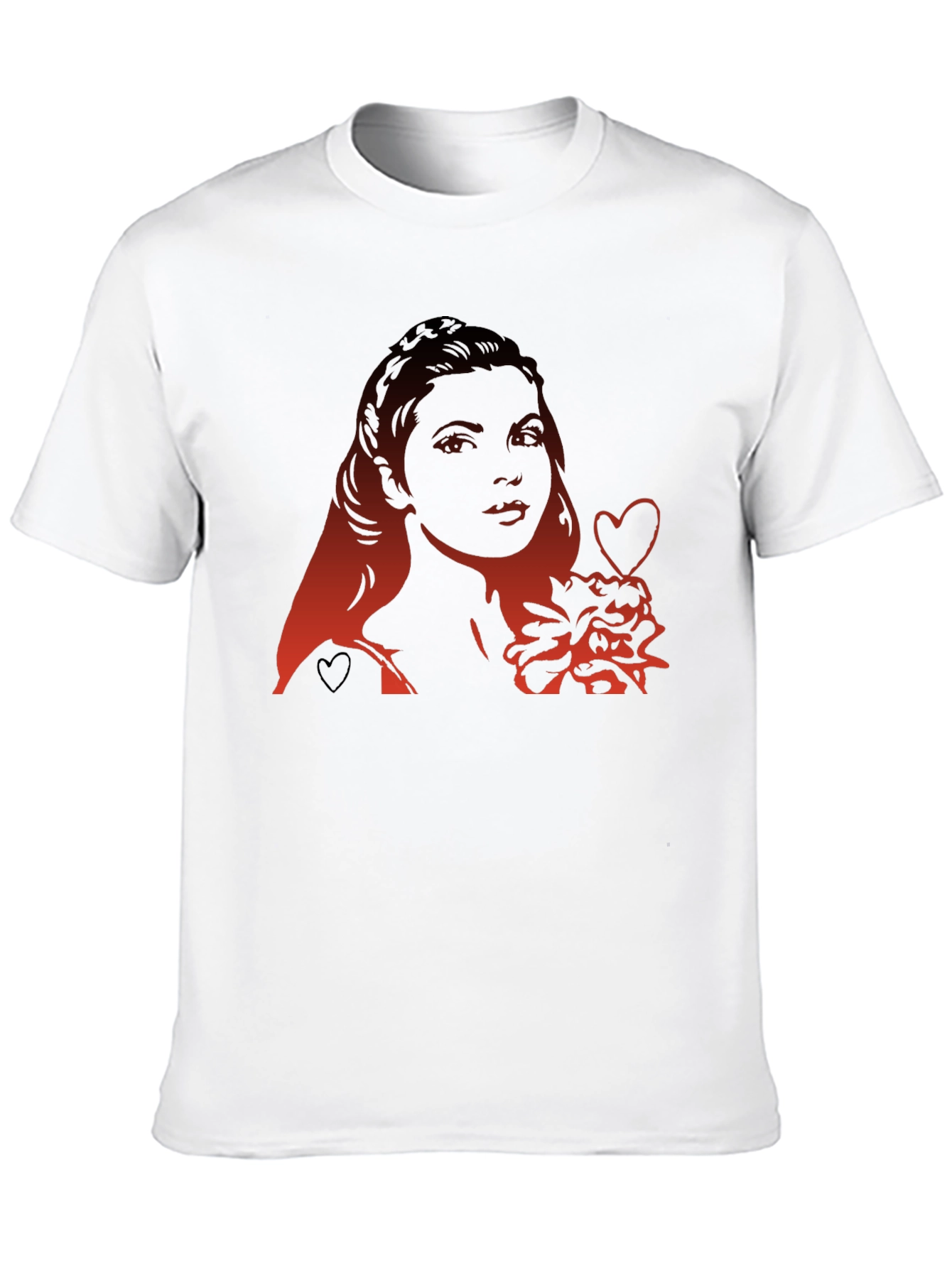 Woman Heart Graphic Tee - Modern Black T-Shirt