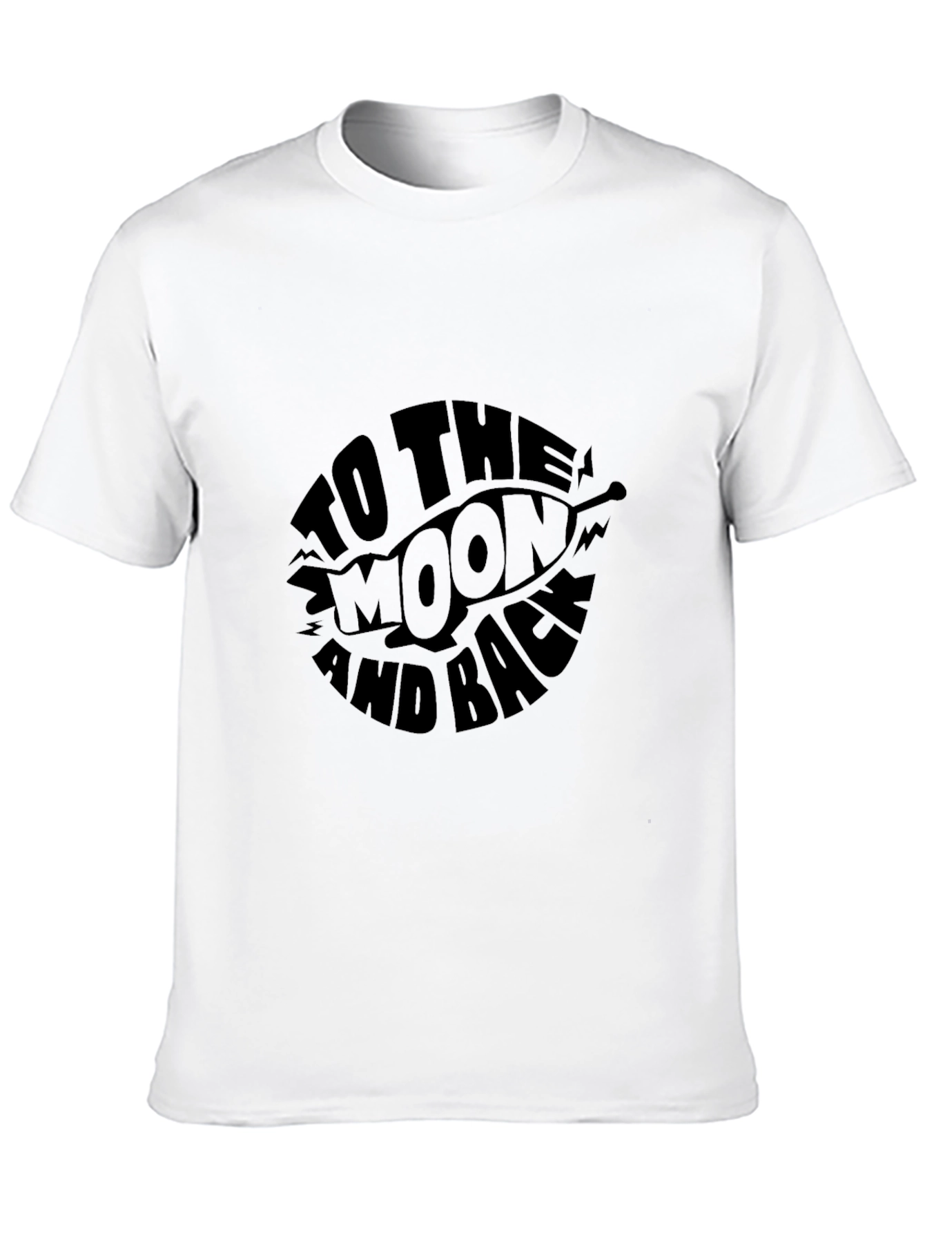 To the Moon and Back Graphic Tee - Black