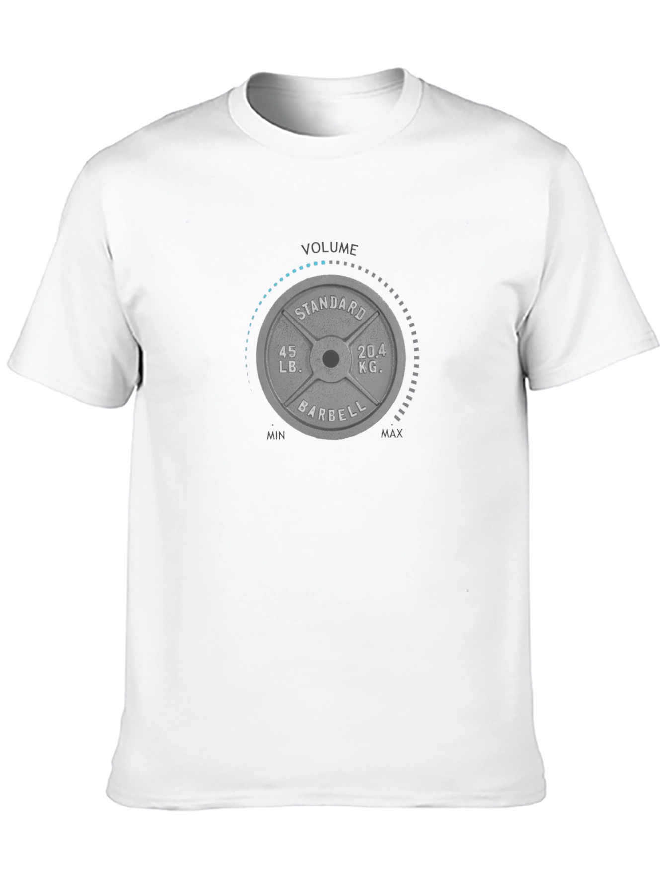 Weightlifting Volume T-Shirt - Barbell Dial Design