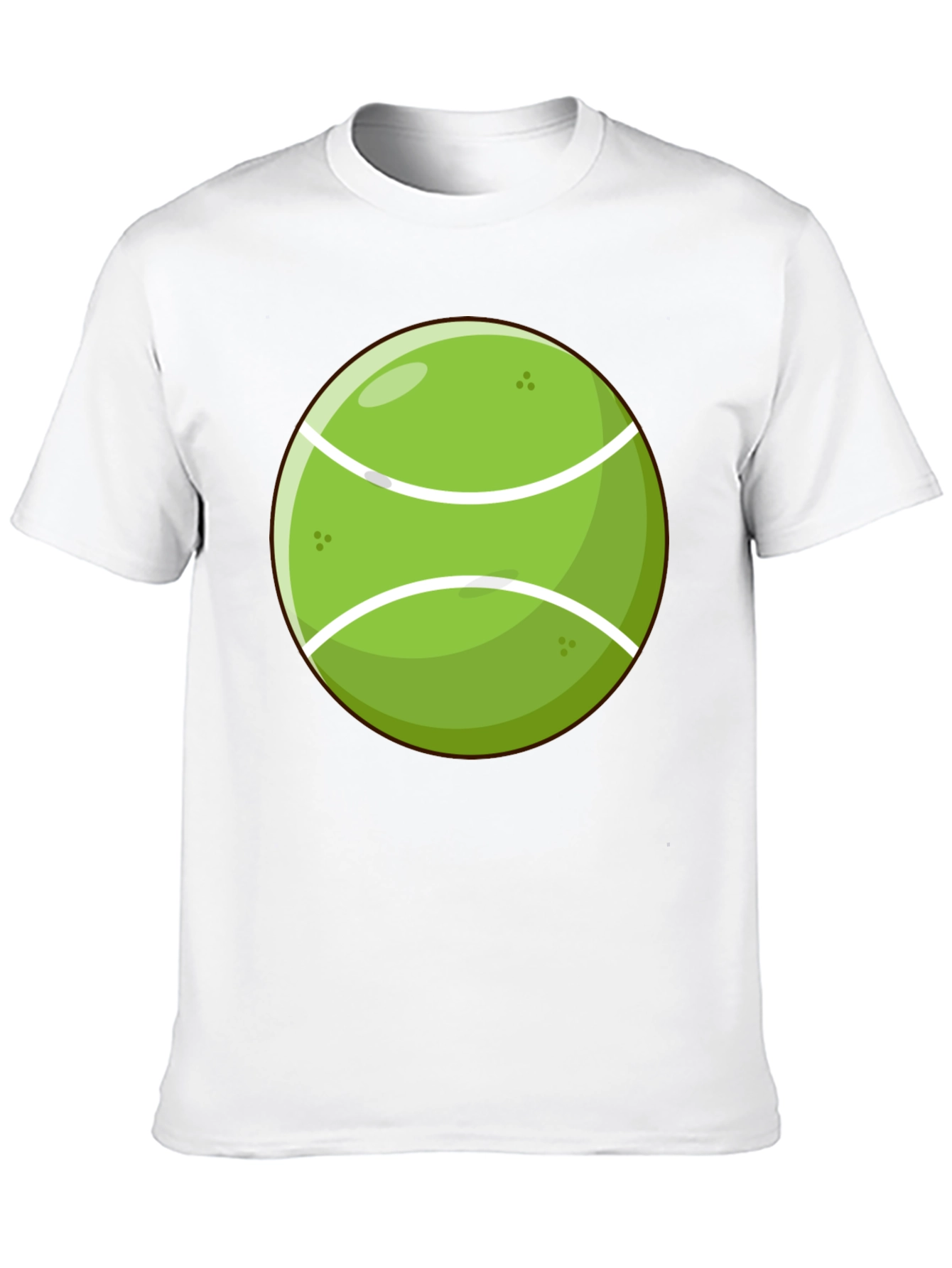 Tennis Ball Graphic Tee - Black Cotton Shirt