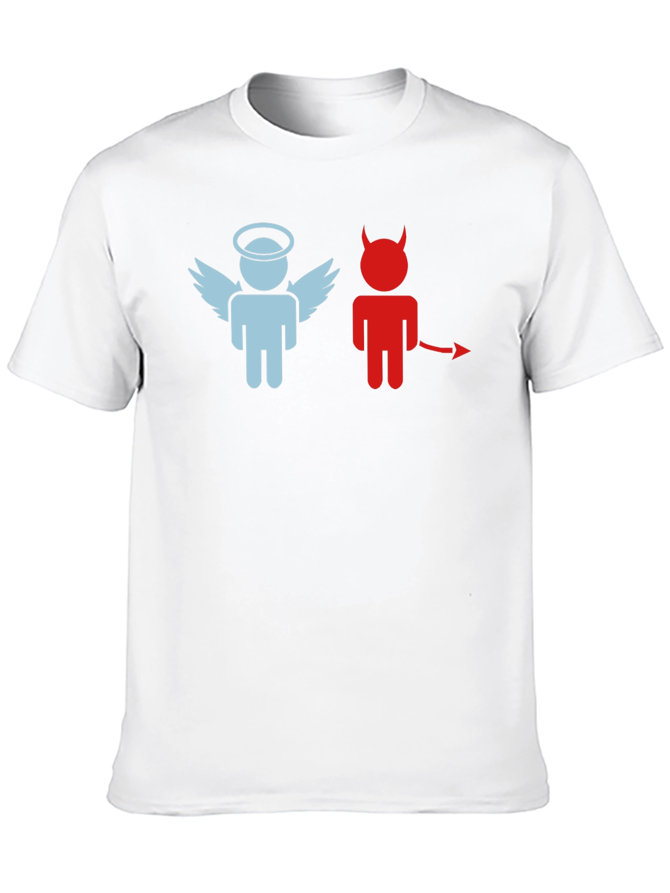 Angel and Devil Graphic T-Shirt - Black