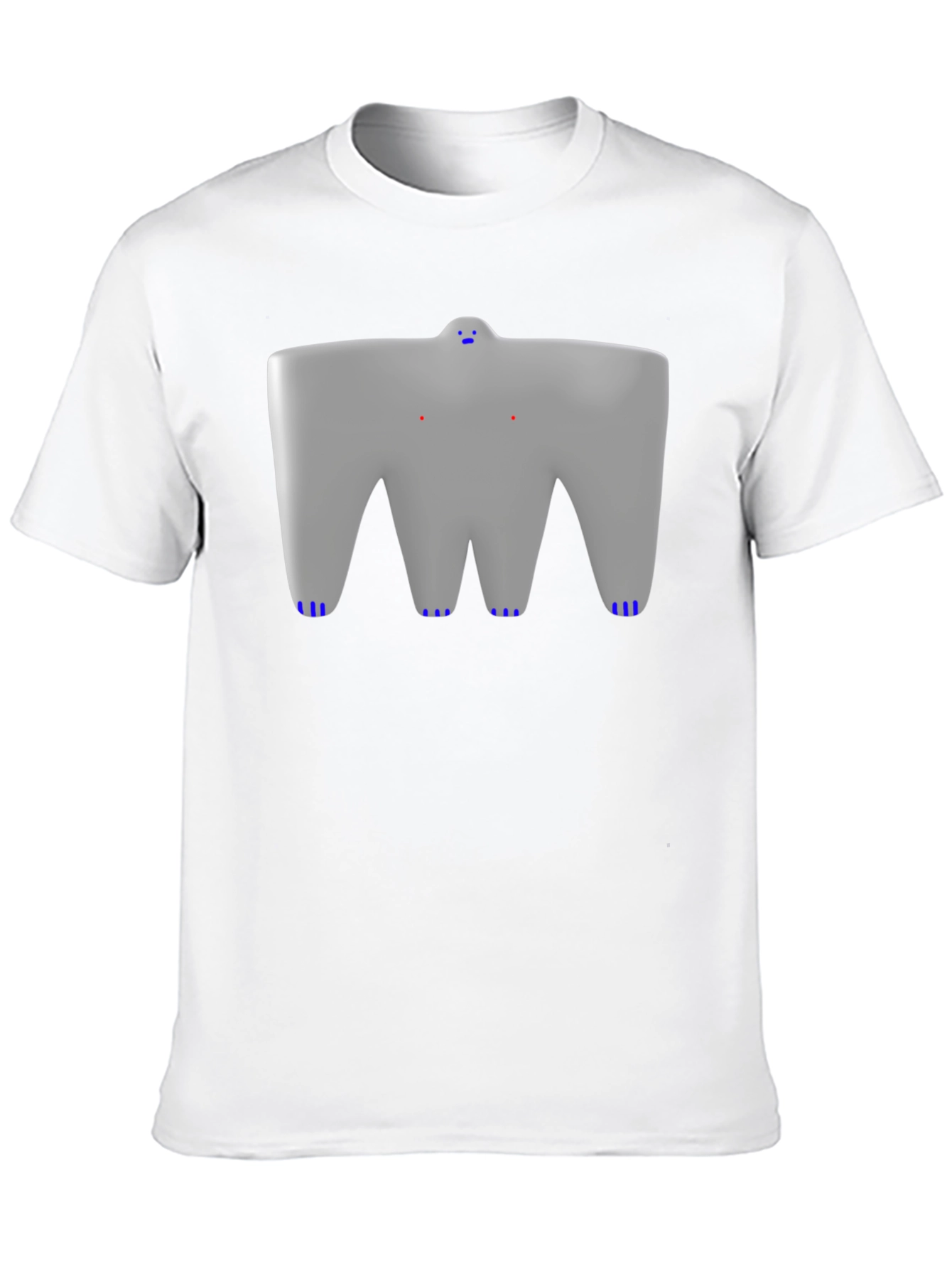 Abstract Character Graphic Tee - Modern Art T-Shirt