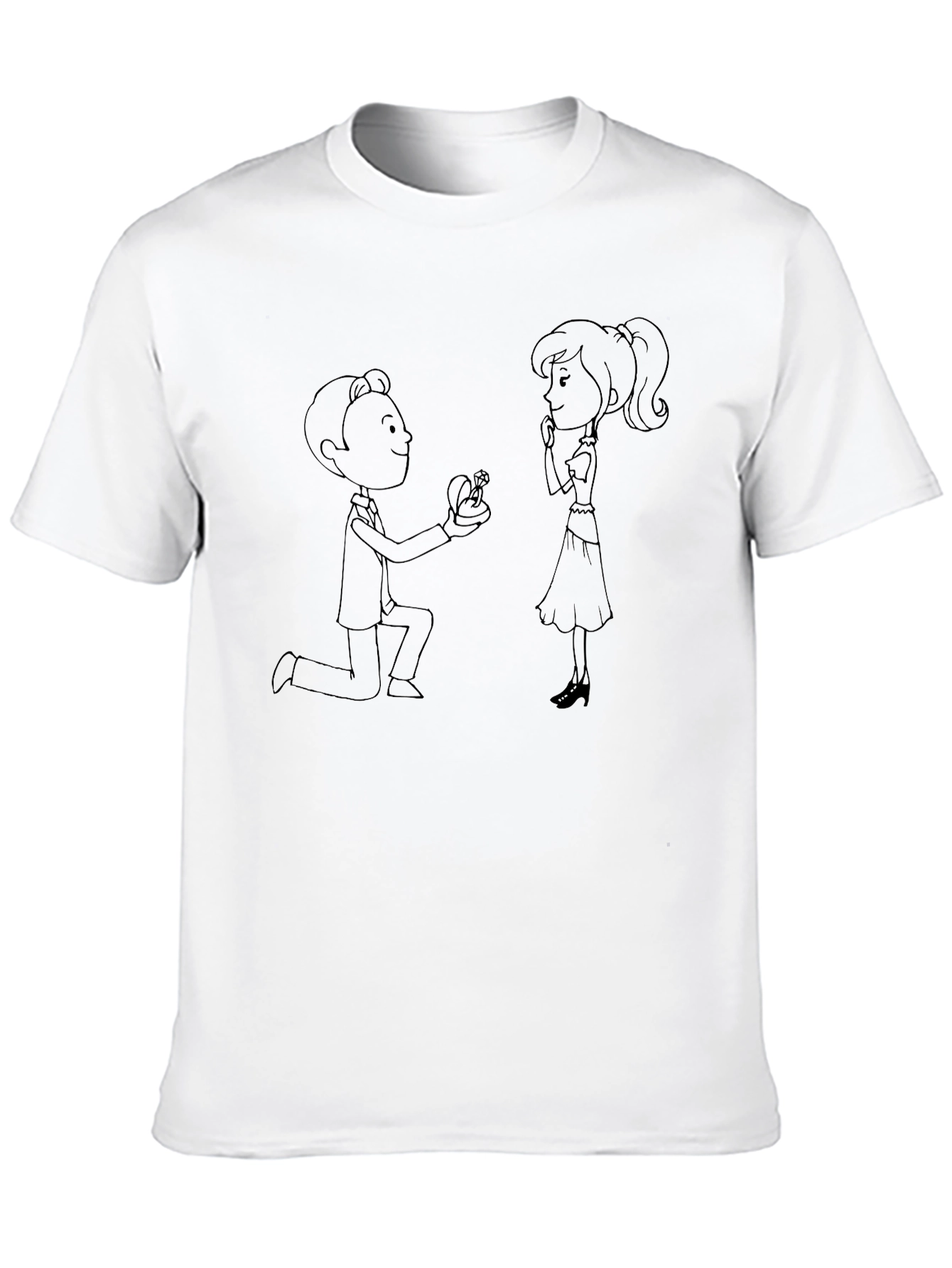 Proposal Graphic Tee - Black Cotton T-Shirt