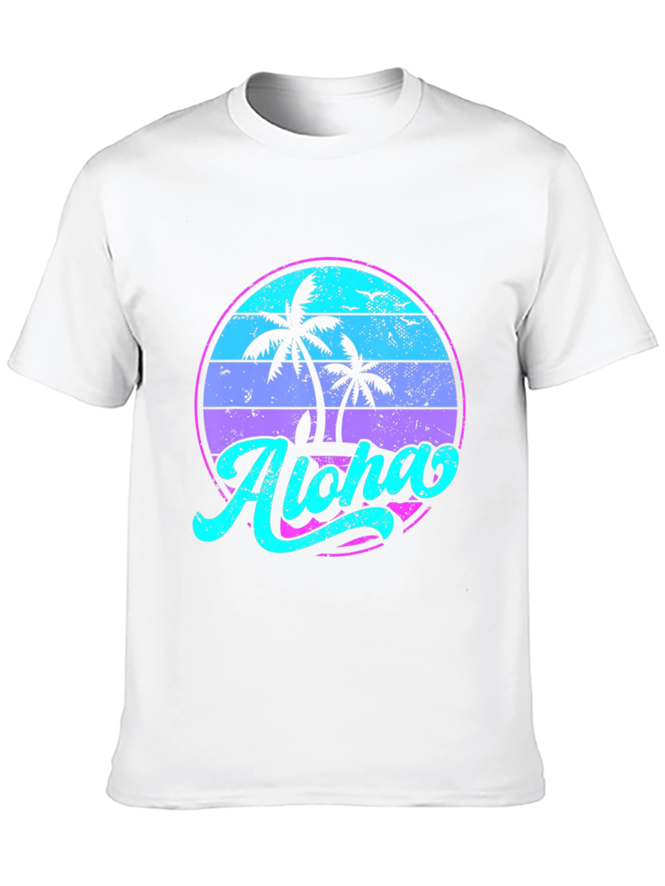Aloha Palm Sunset T-Shirt - Beach Vibe