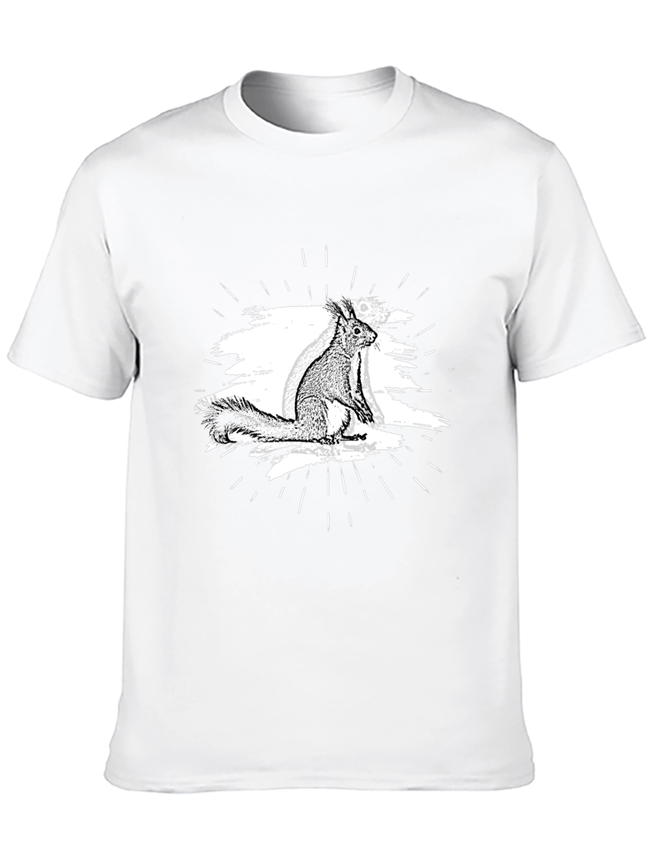 Squirrel Graphic Tee - Black Casual T-Shirt