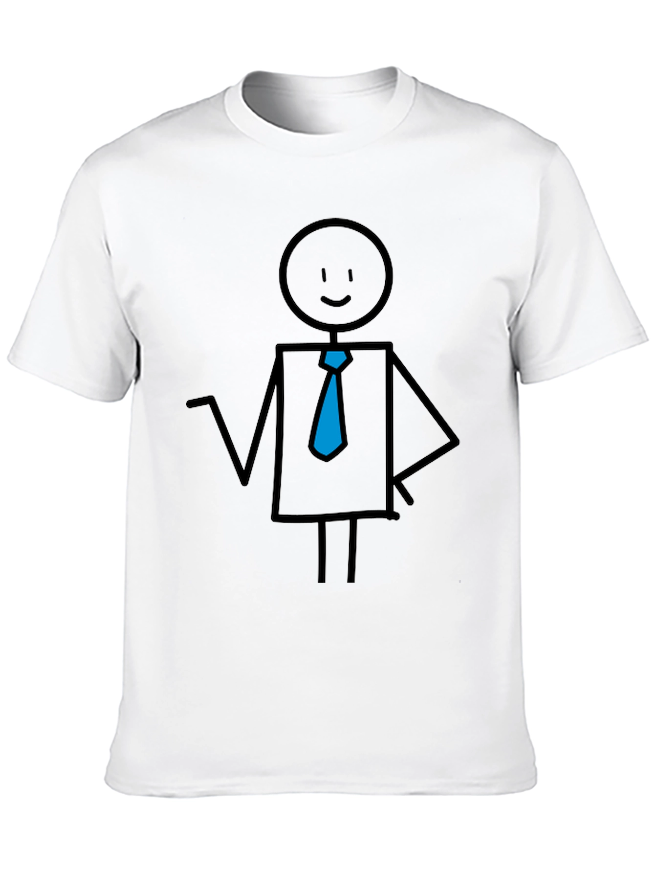 Stick Figure Business Casual Black Tee