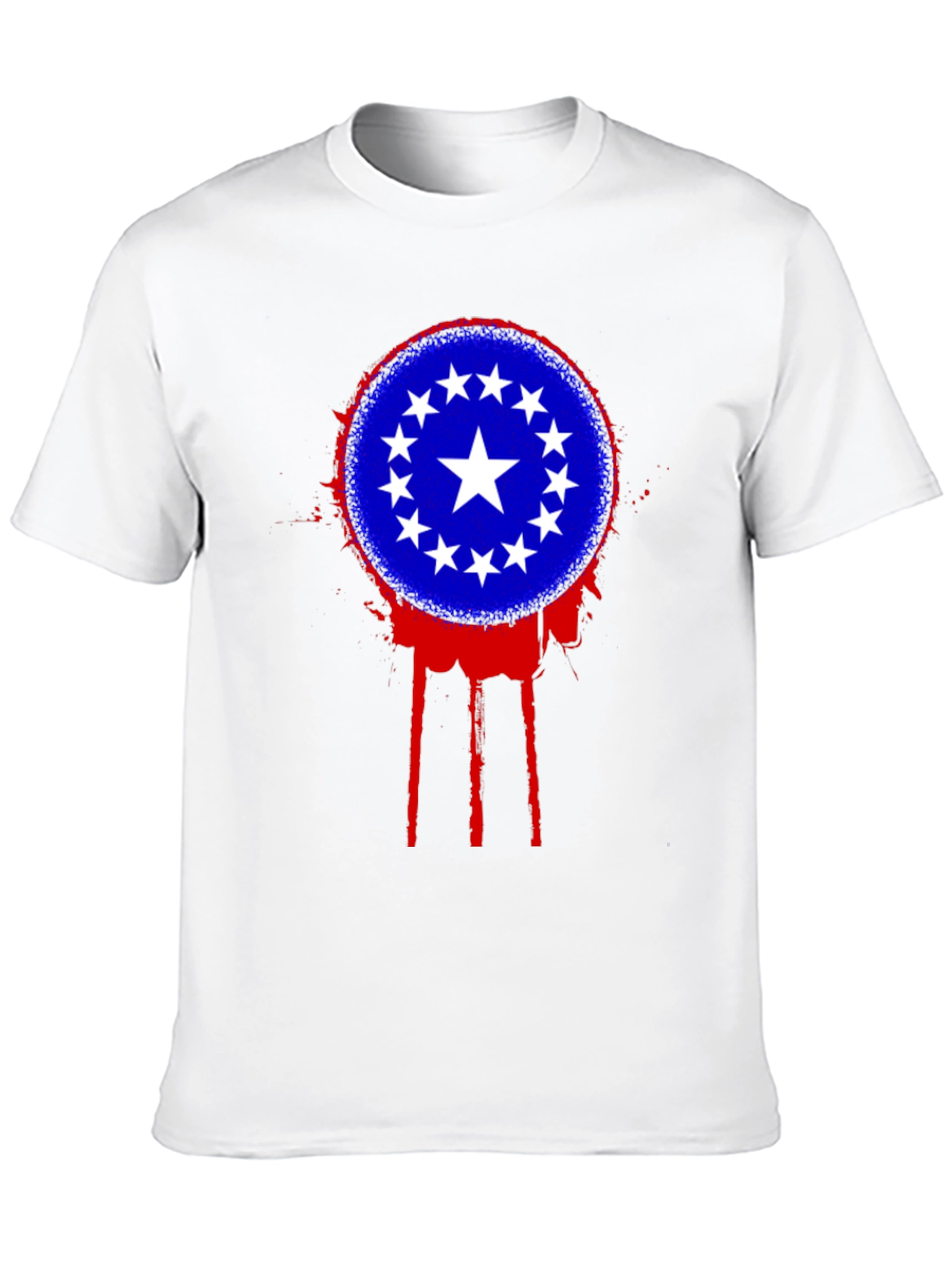Stars Circle T-Shirt - Black
