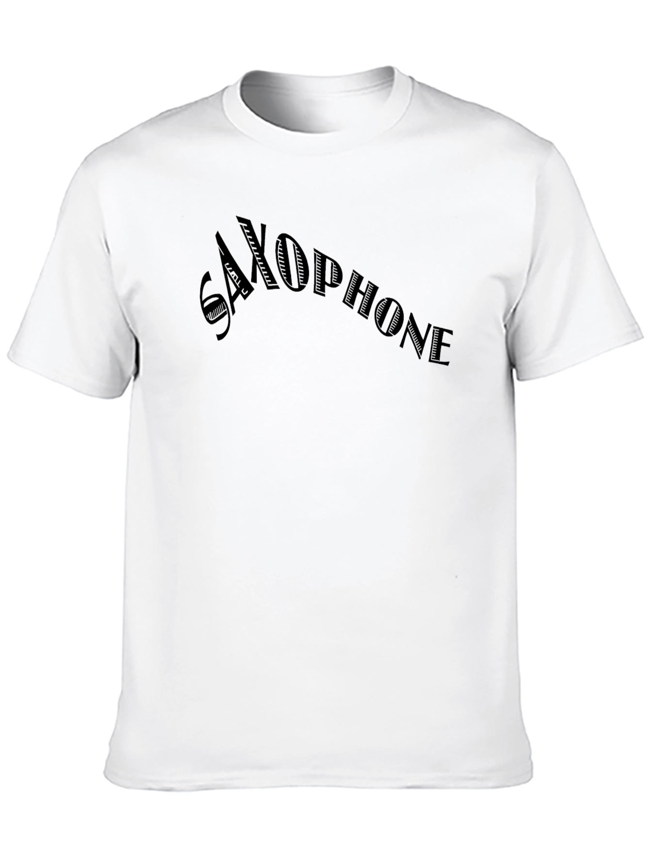 Saxophone Graphic Tee - Solid Black