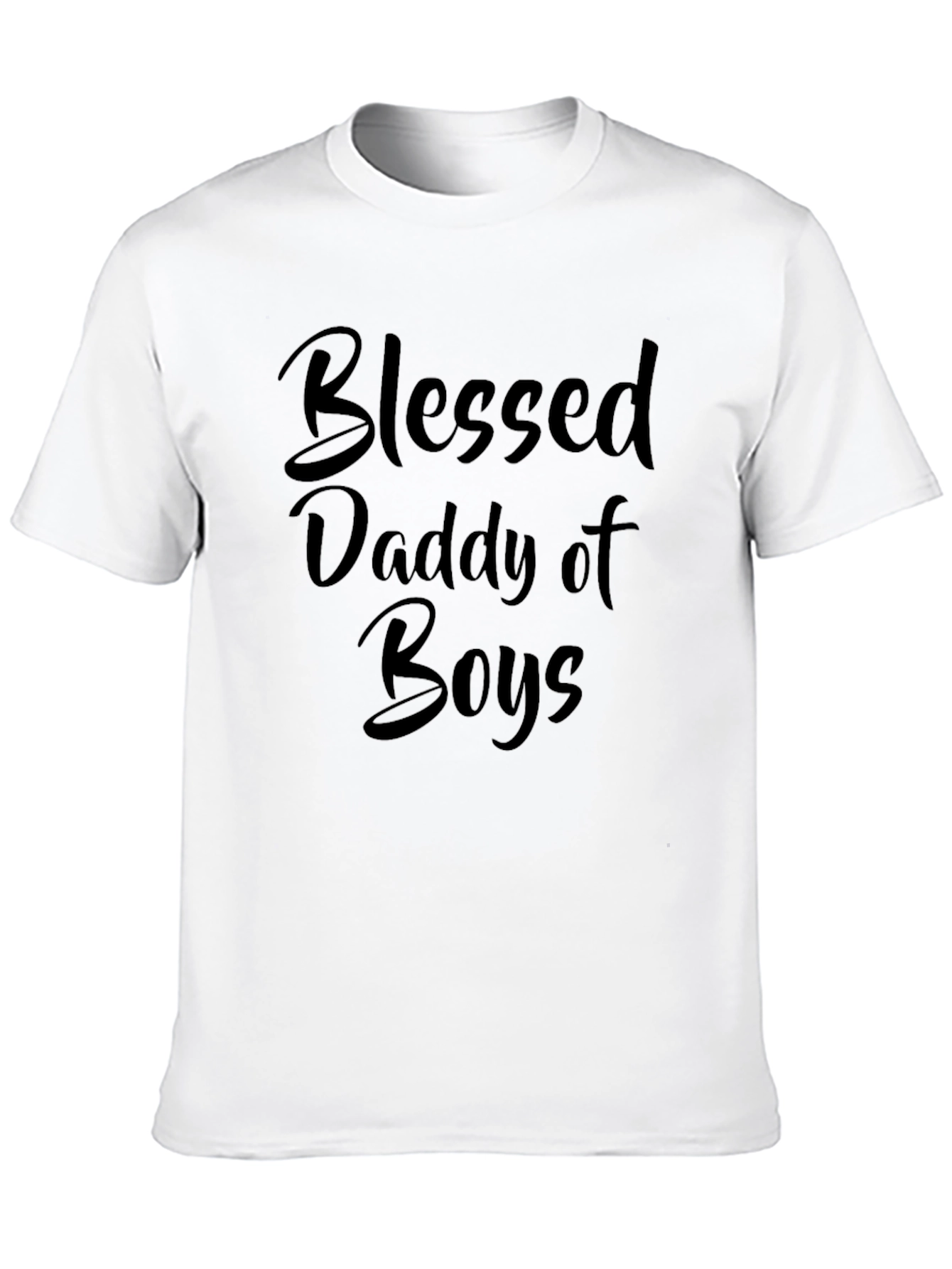 Blessed Daddy of Boys Black Graphic Tee