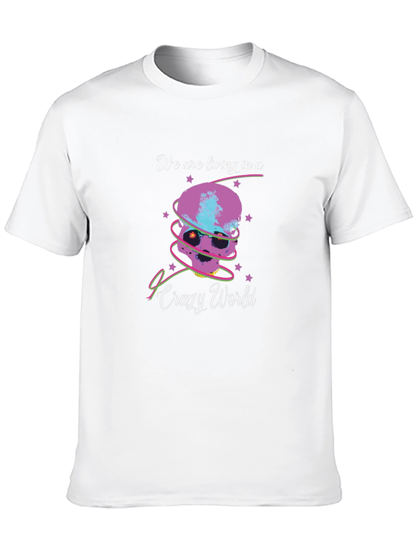 Crazy World Skull Graphic Tee