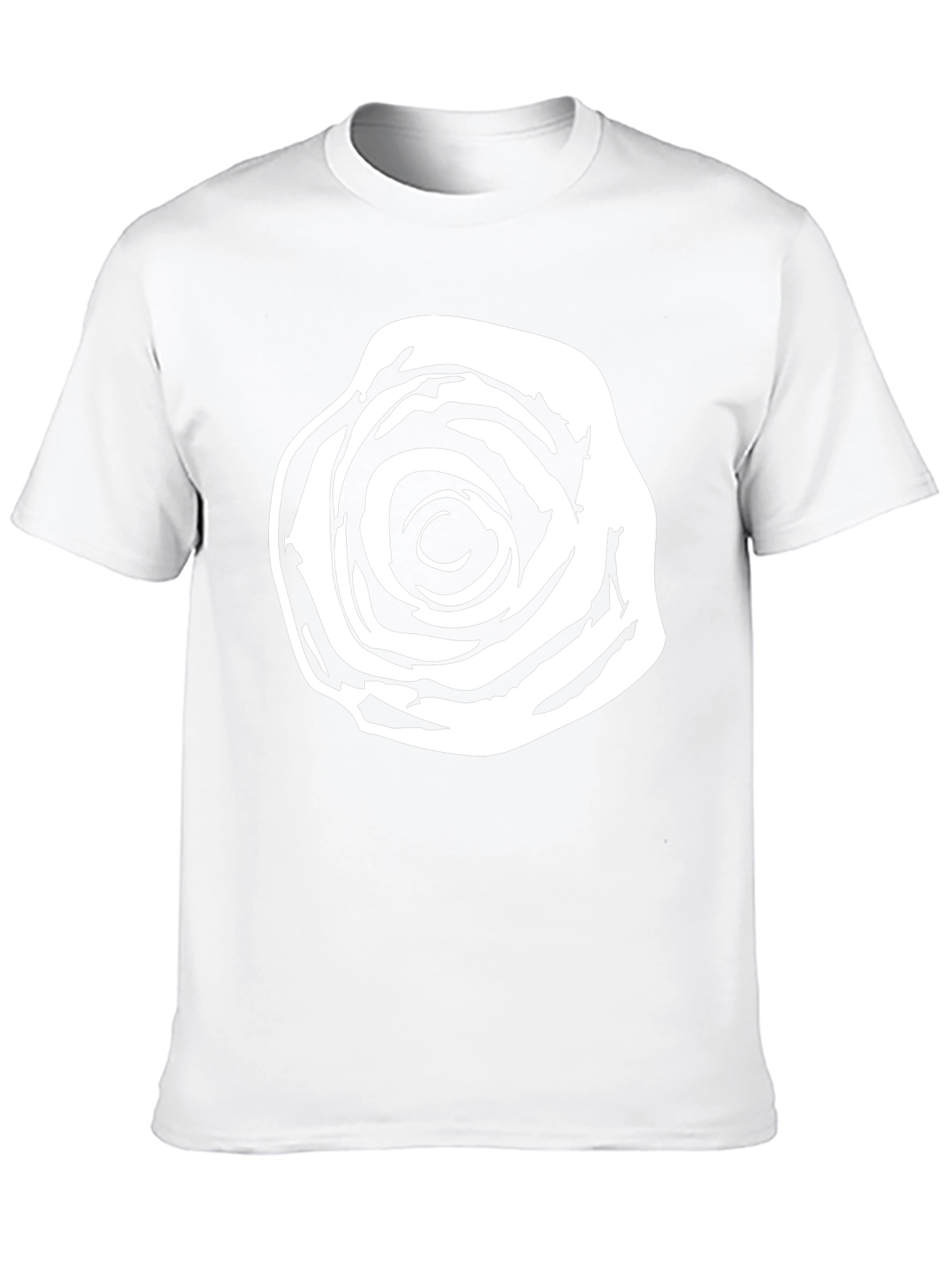 Abstract Rose Graphic Tee - Stylish Black Cotton T-Shirt