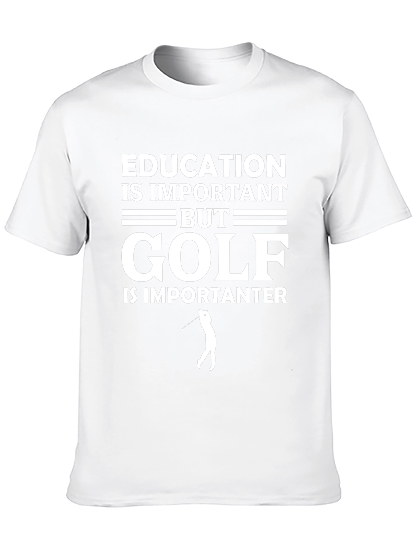 Education vs Golf T-Shirt Funny Golfer Tee