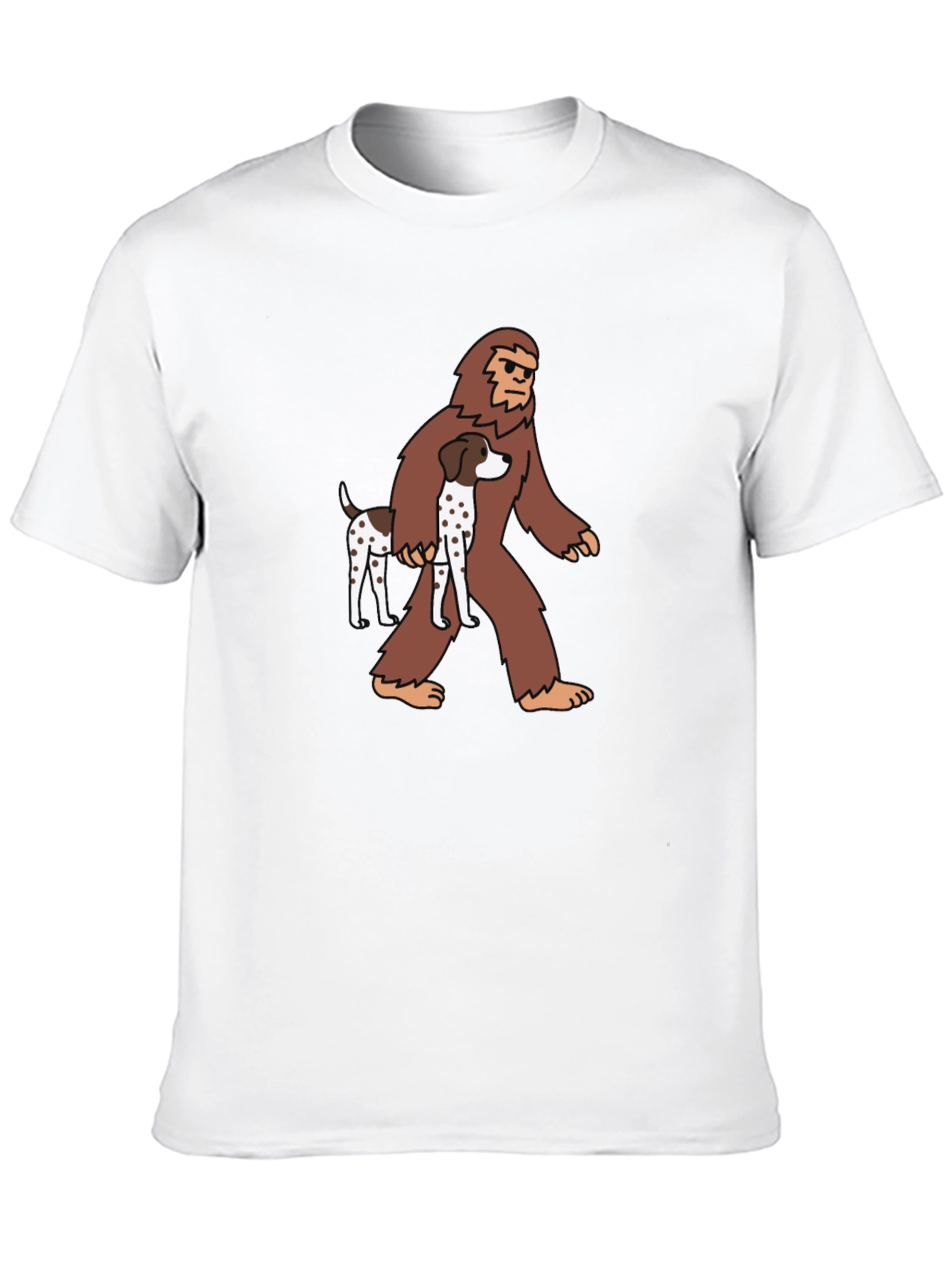 Bigfoot Dog T-Shirt Black Novelty Tee