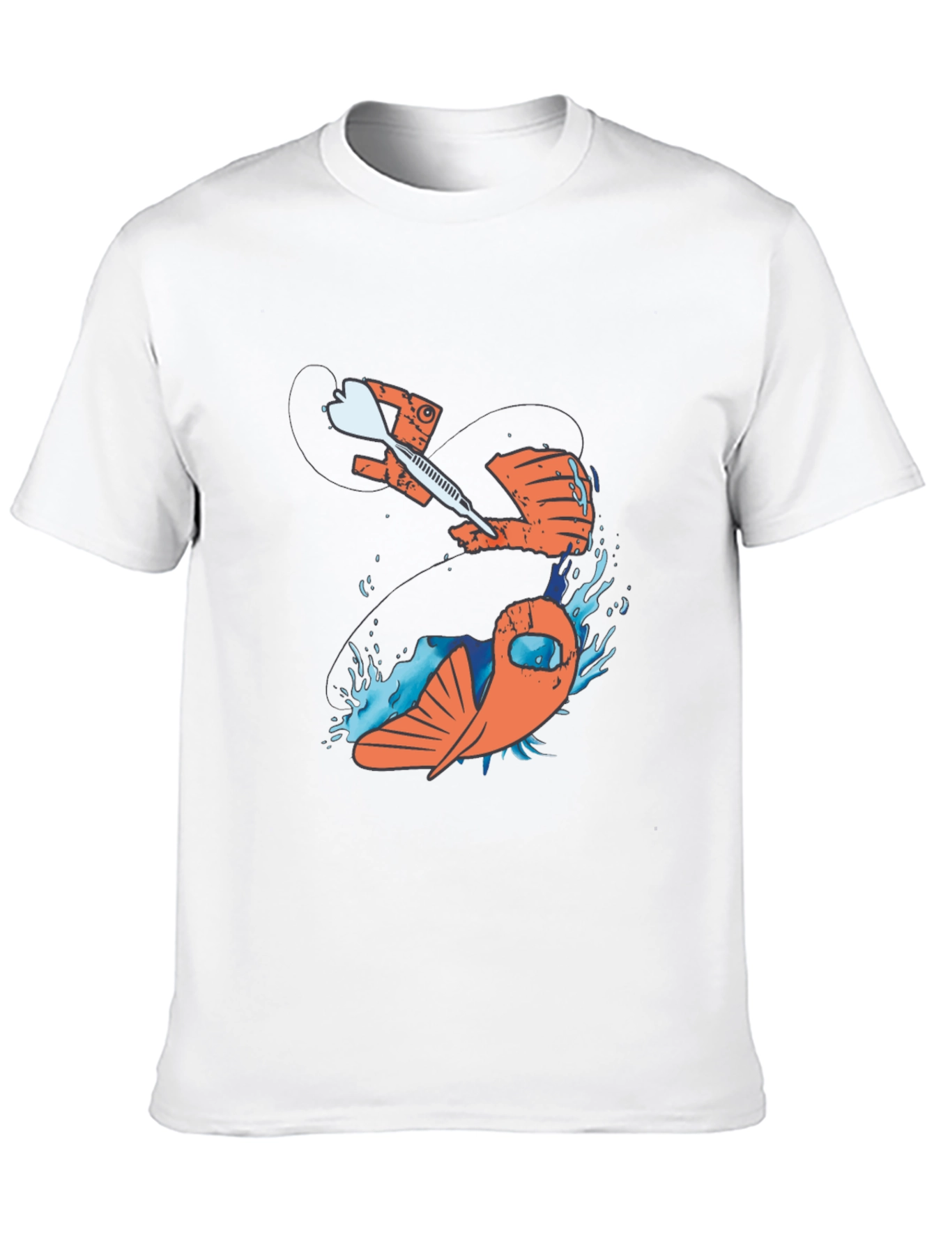 Dart Through Fish Graphic T-Shirt