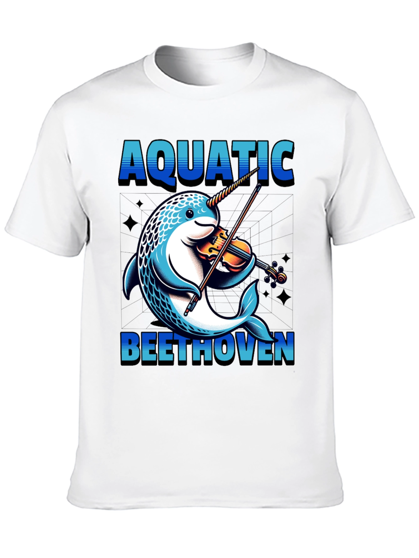 Aquatic Beethoven T-Shirt - Narwhal Violin Player