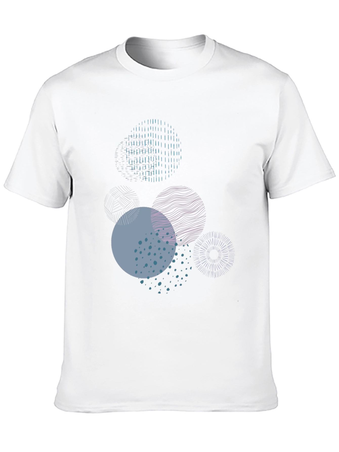 Abstract Circle Graphic Tee - Modern Casual Wear