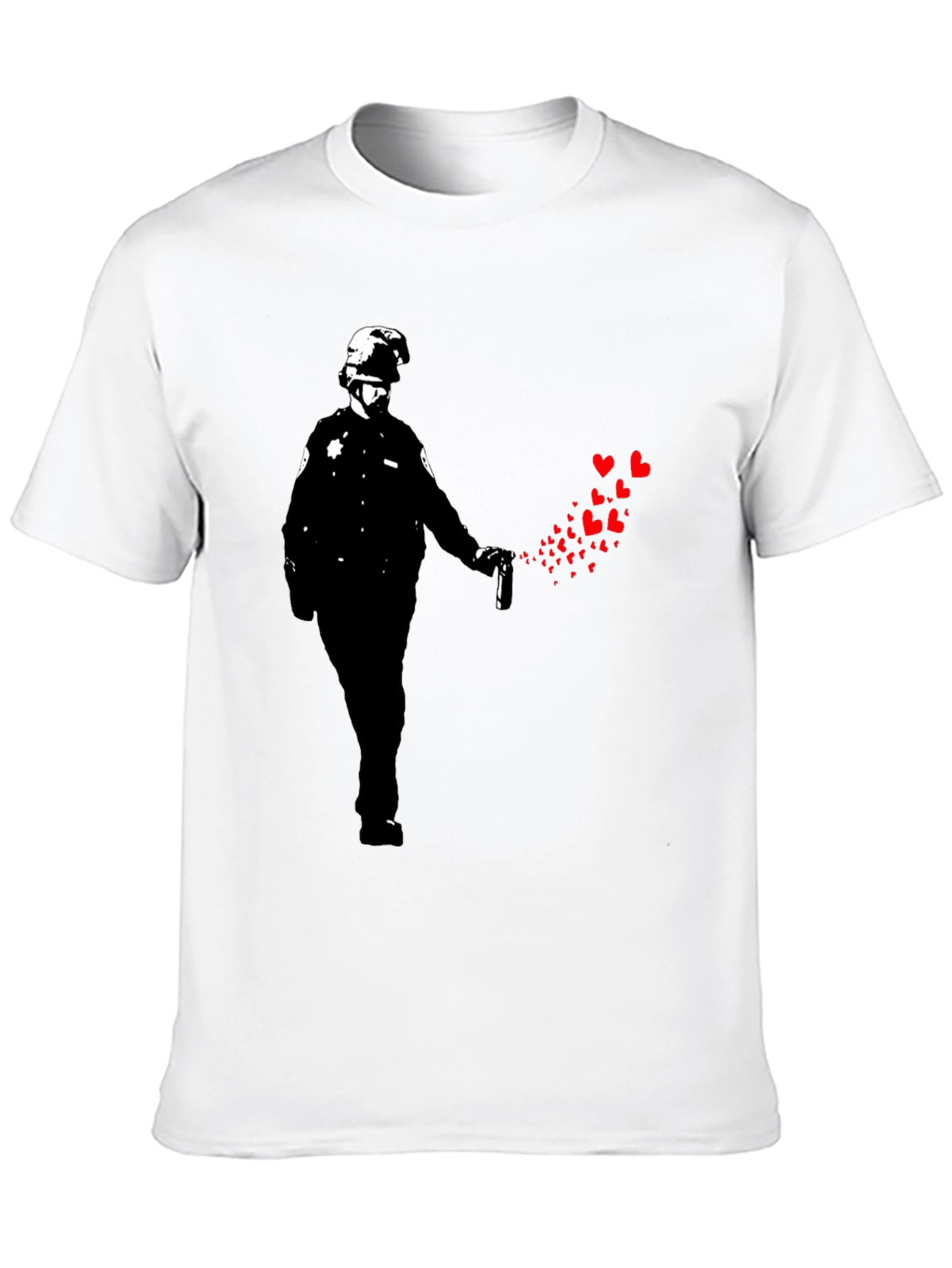 Banksy Riot Cop Heart T-Shirt