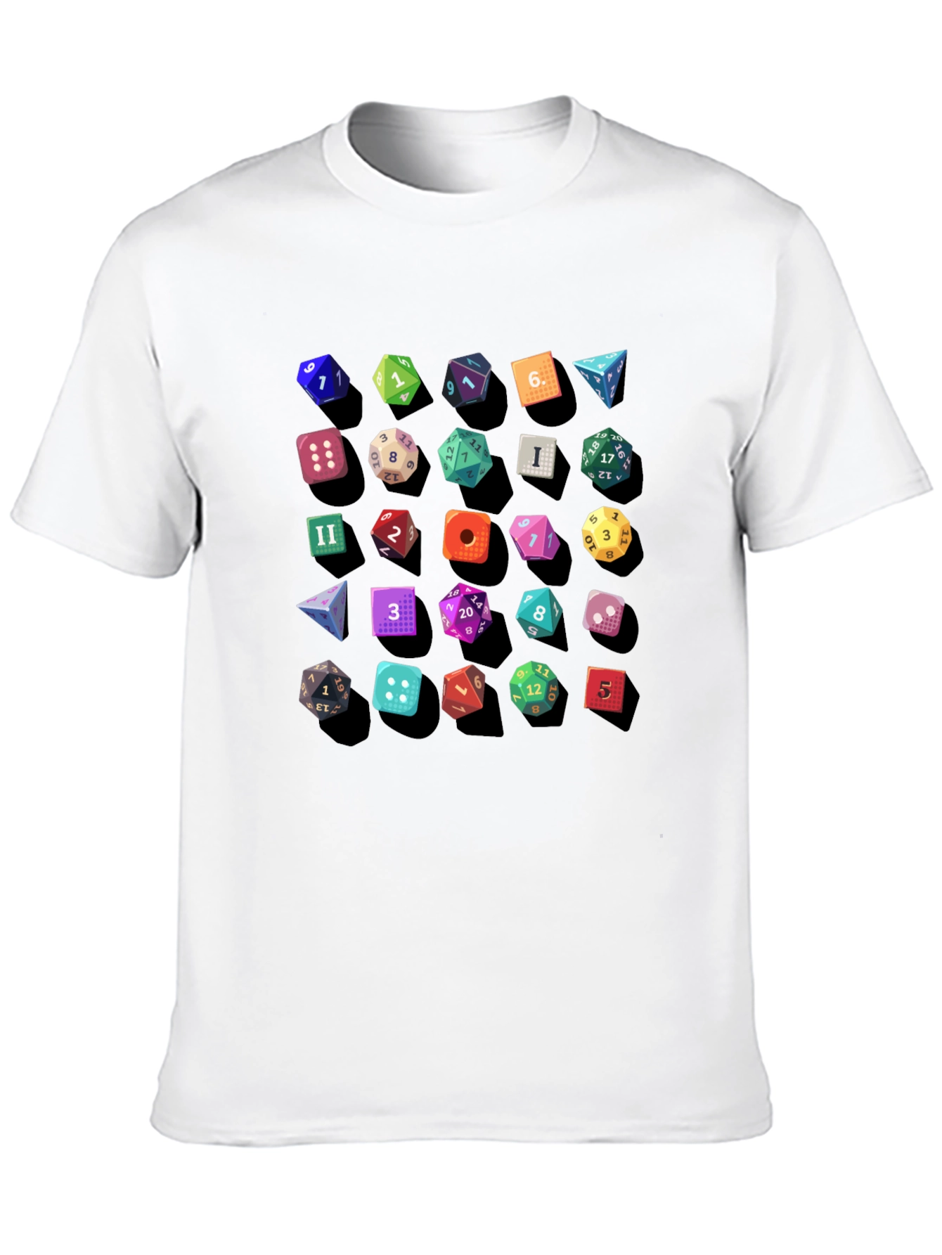 Dice Pattern Black T-Shirt