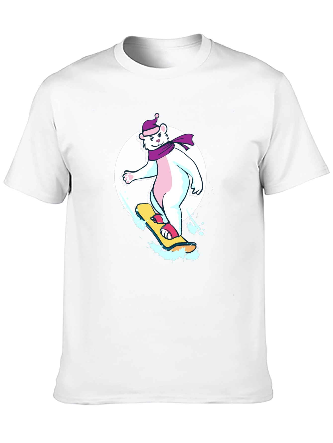 Cool Bear Snowboarder Graphic Tee