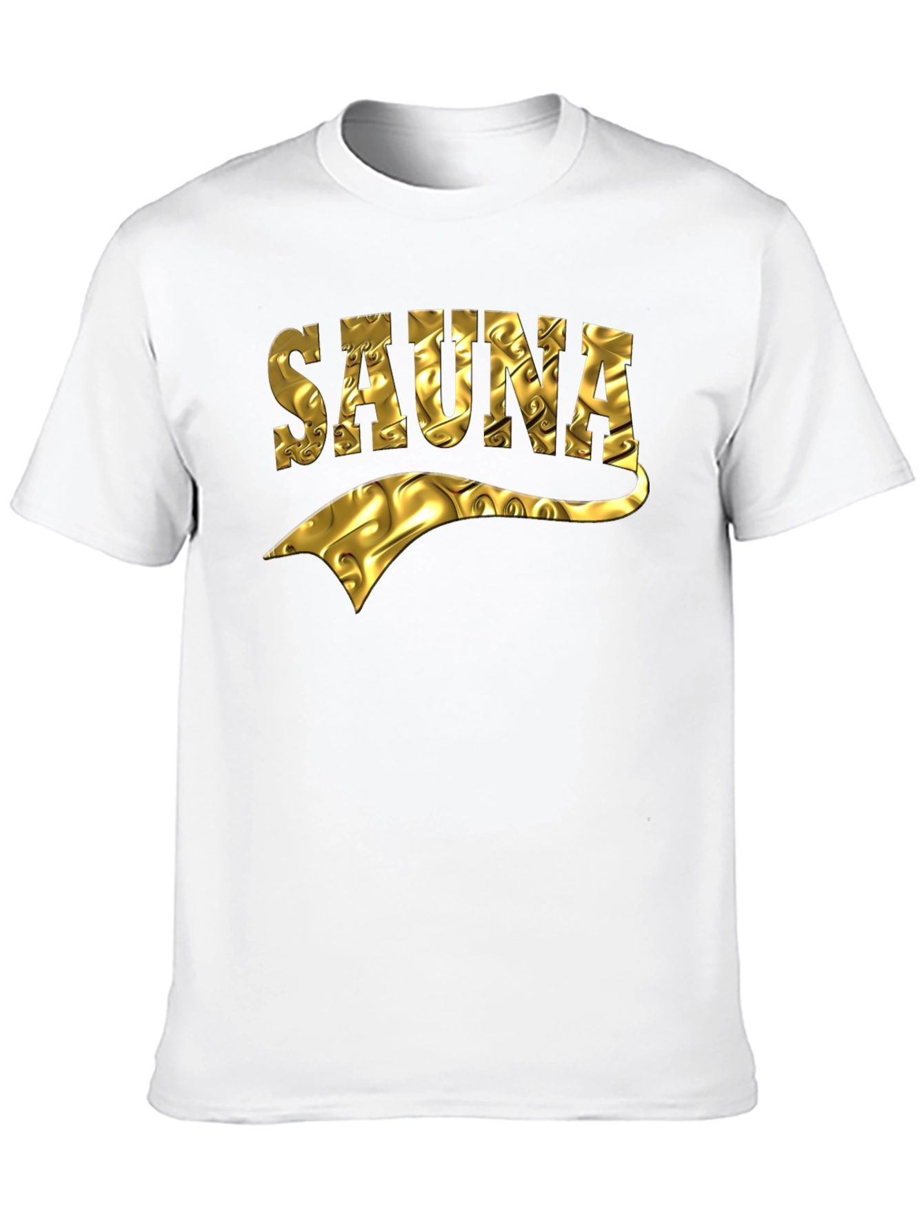 Sauna Graphic T-Shirt - Unique Gold Design