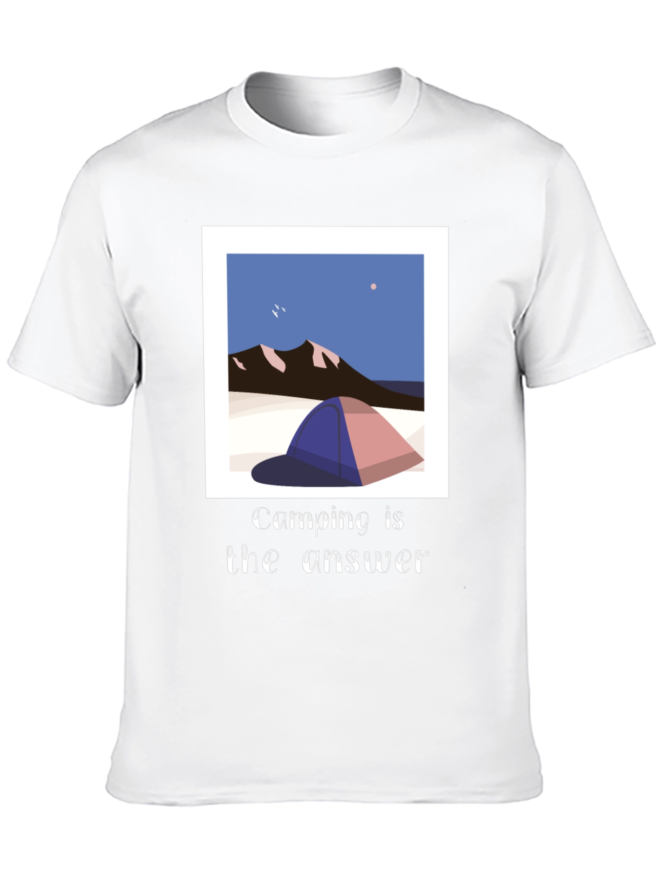 Camping is the Answer Graphic Tee - Black