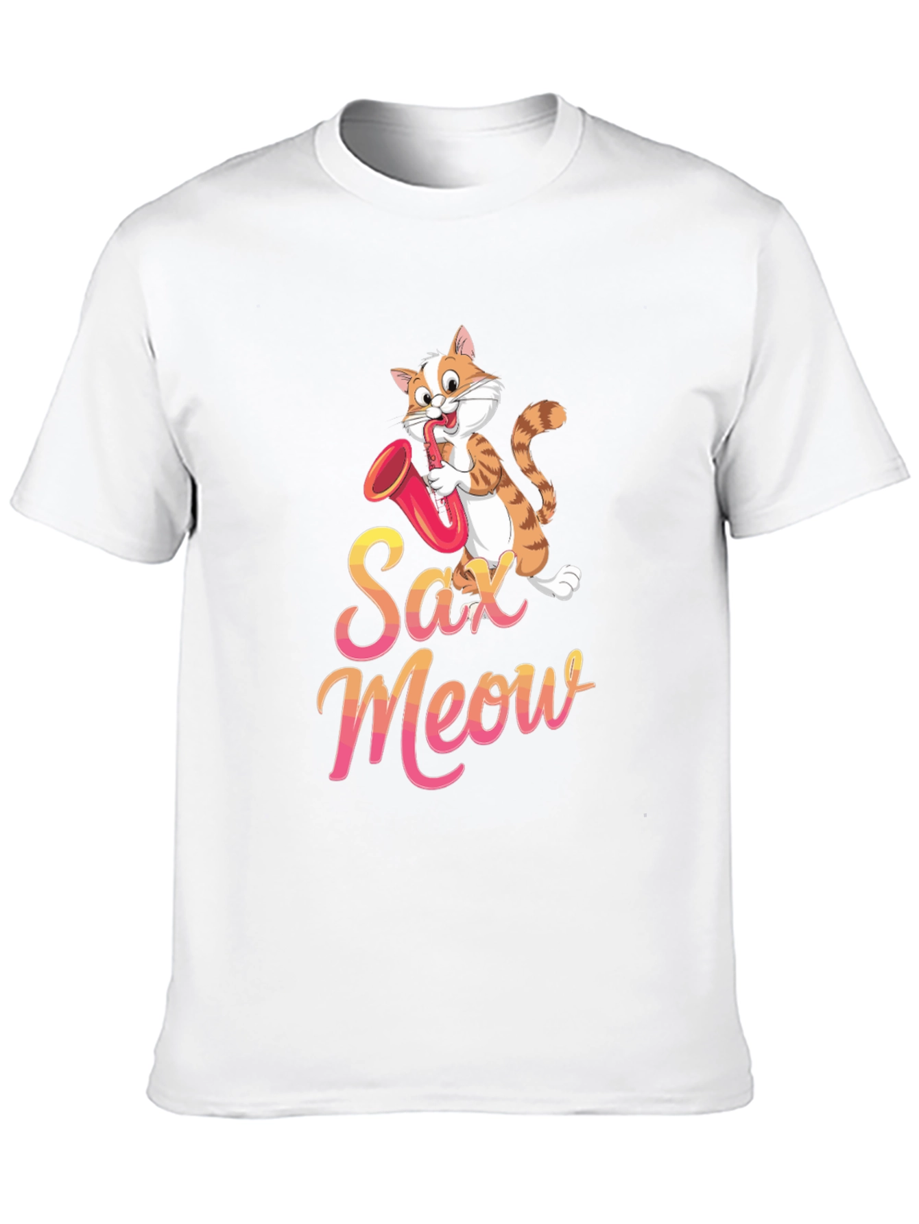 Sax Meow T-Shirt - Music Cat Tee