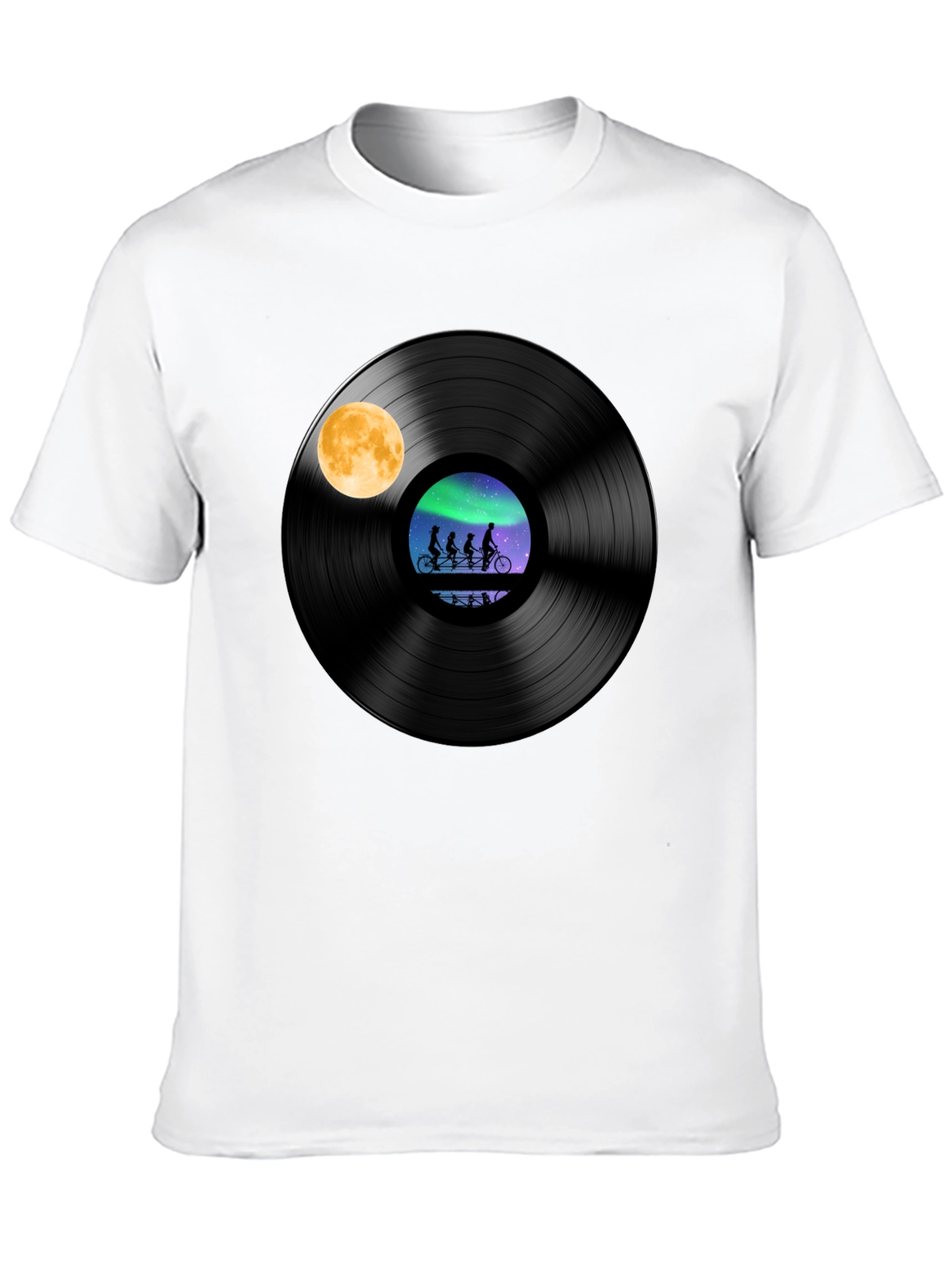 Vinyl Record Bike Ride Graphic Tee