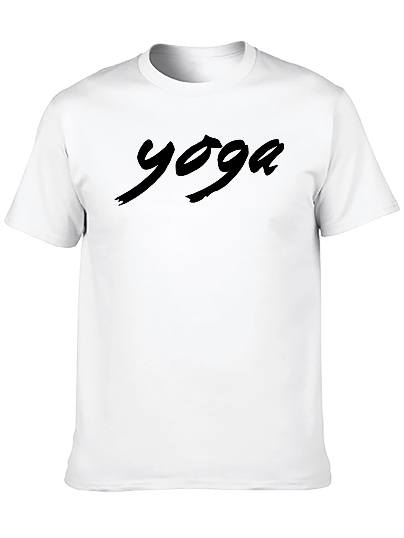 Yoga Script Black T-Shirt - Comfort & Style