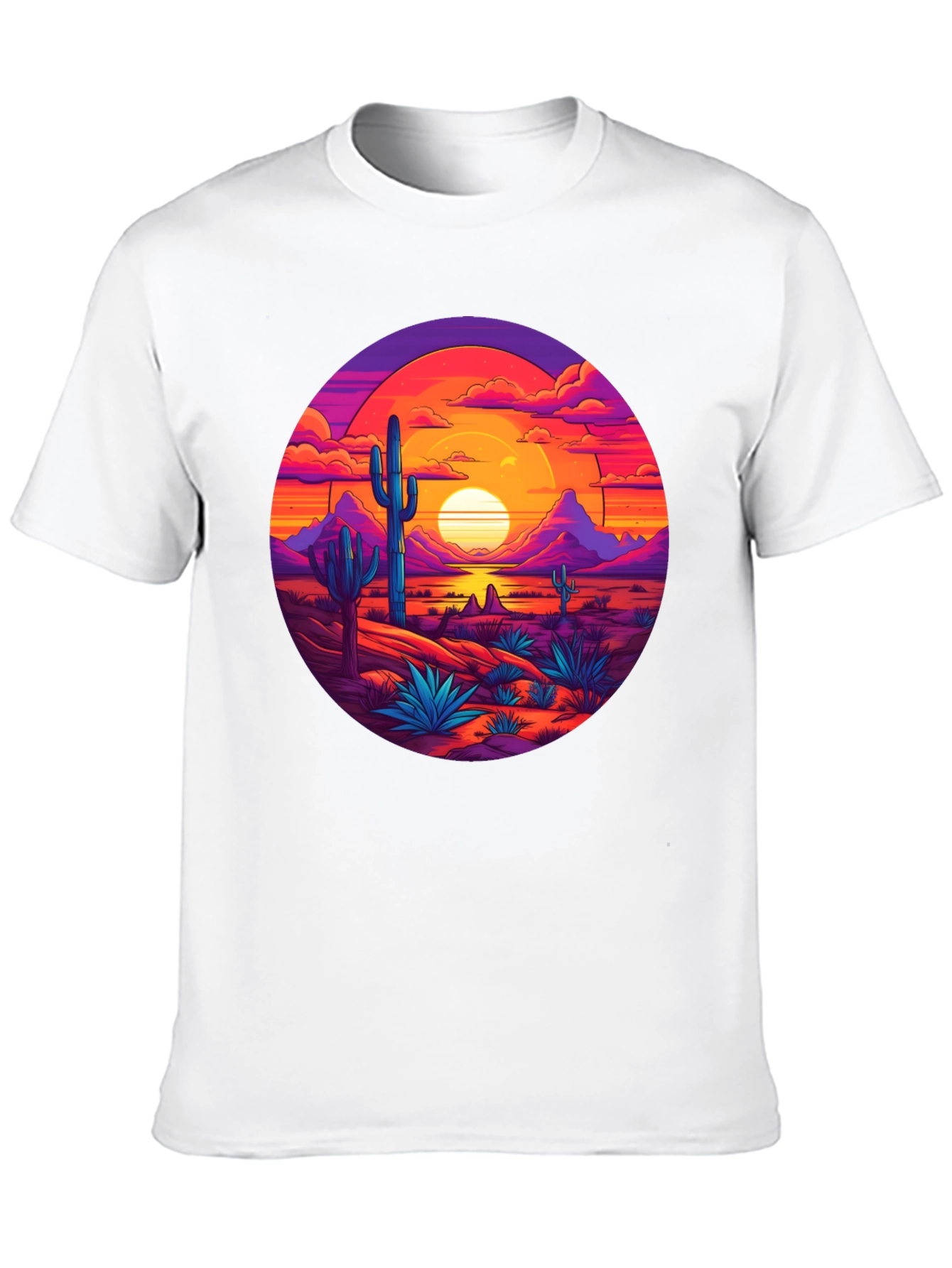 Desert Sunset Graphic Tee - Mens Black T-Shirt