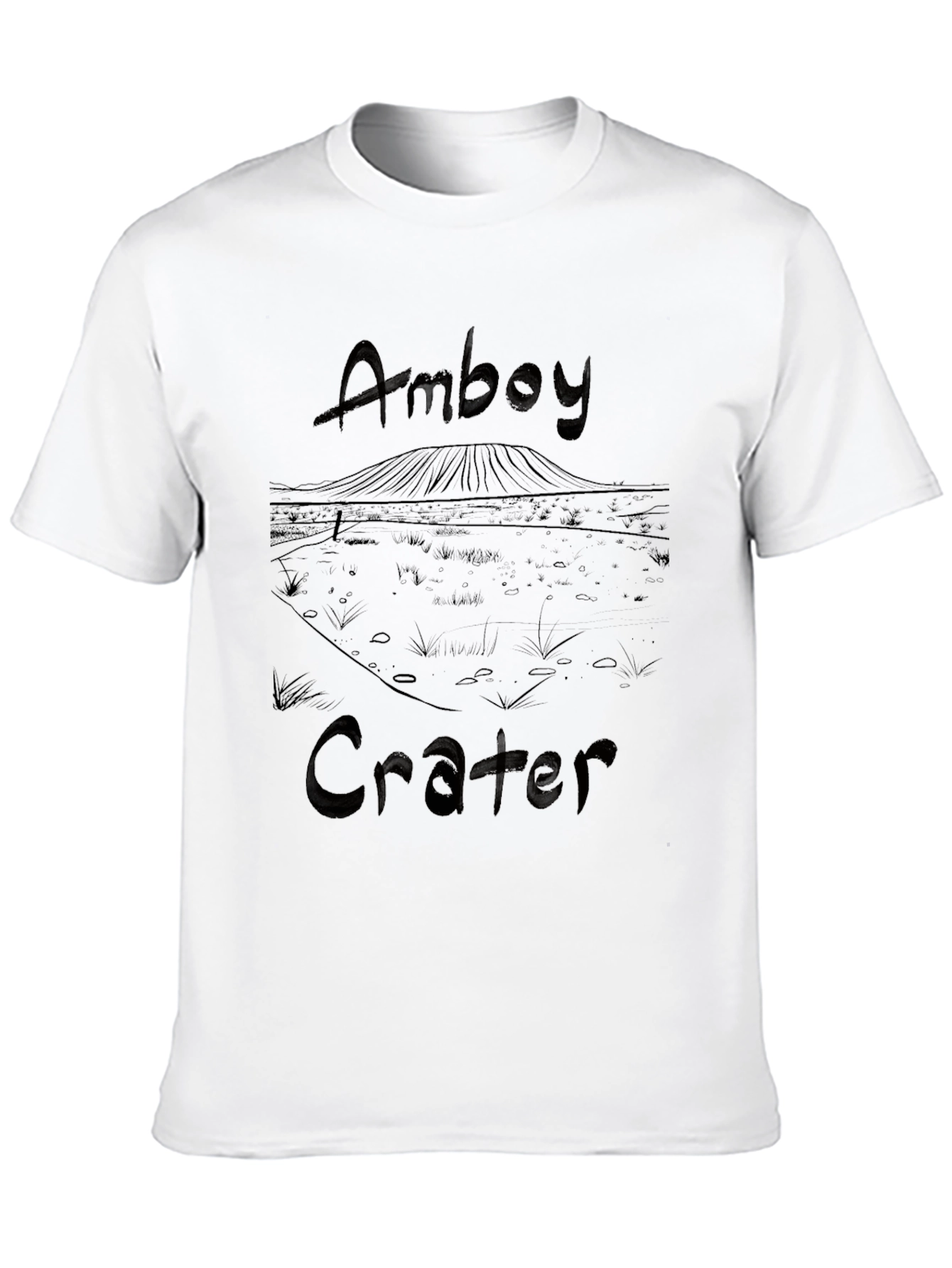 Amboy Crater Graphic Tee - Black Cotton T-Shirt