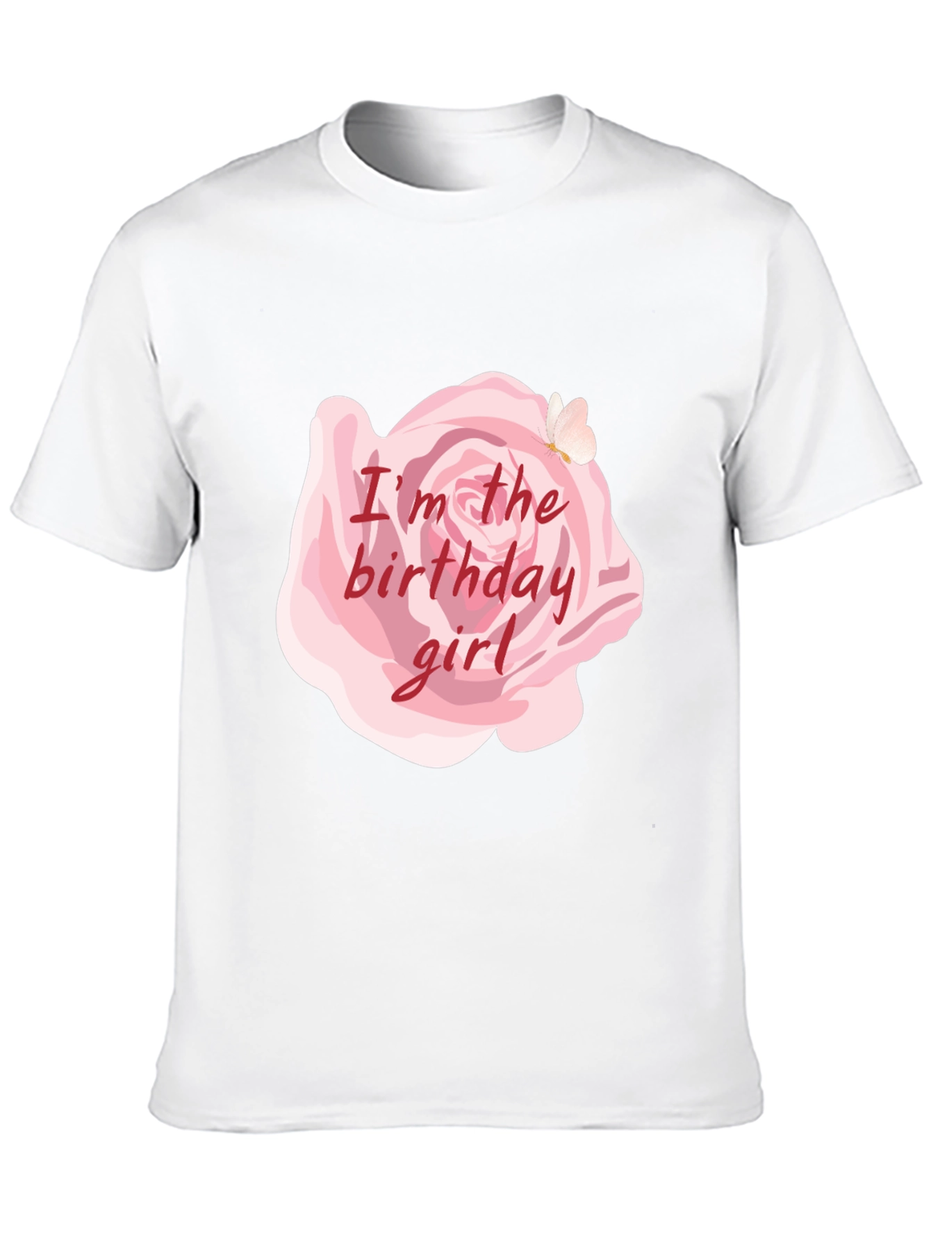 Birthday Girl Rose Graphic Tee - Soft Cotton Blend