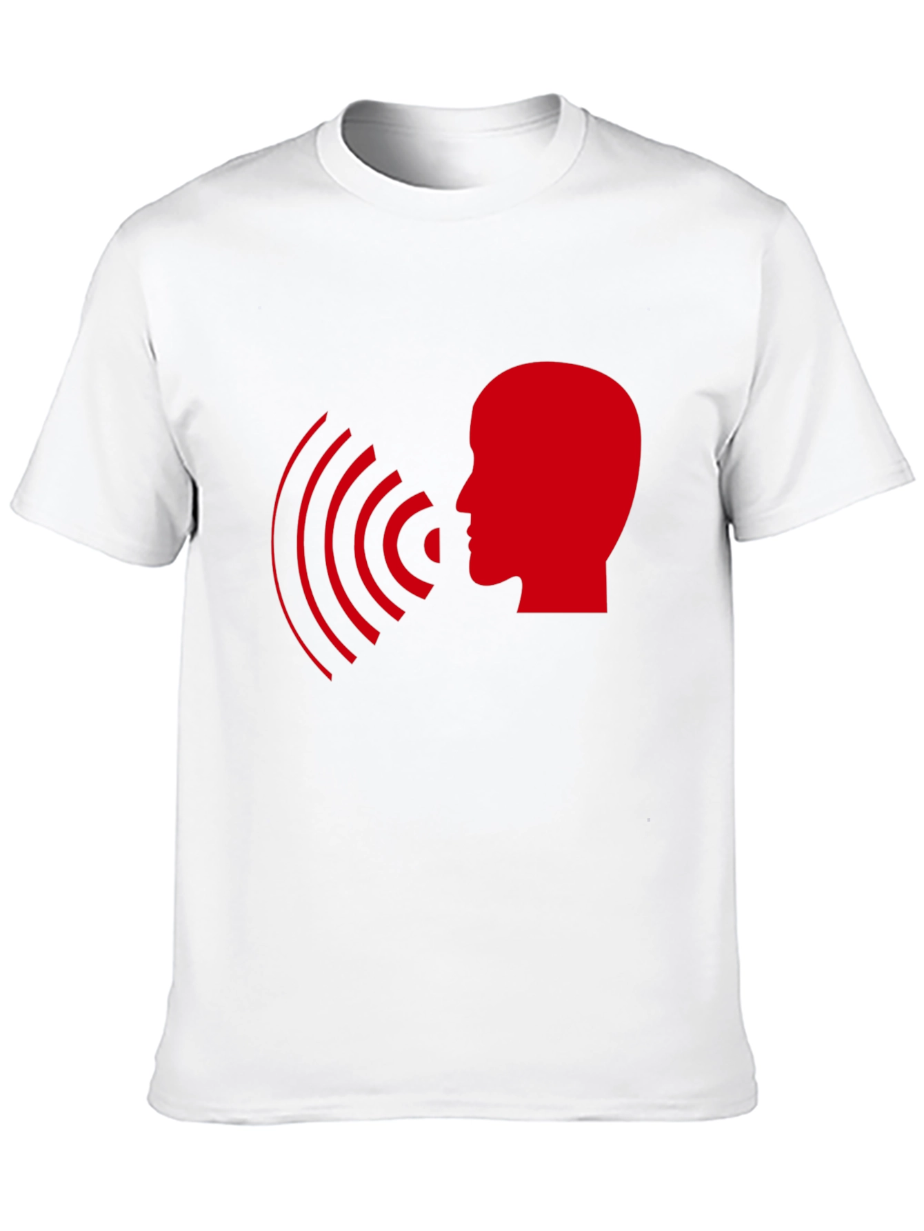 Statement T-Shirt - Red Head with Soundwaves Design