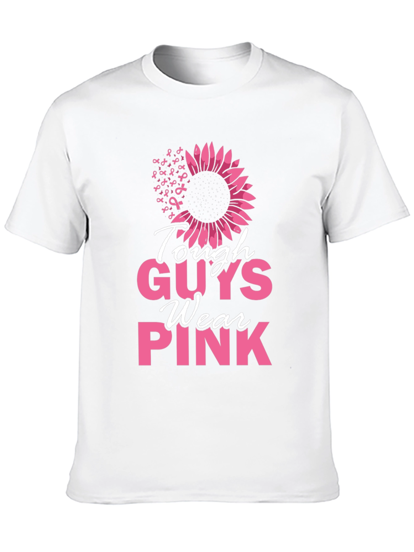 Tough Guys Wear Pink Breast Cancer Awareness T-Shirt