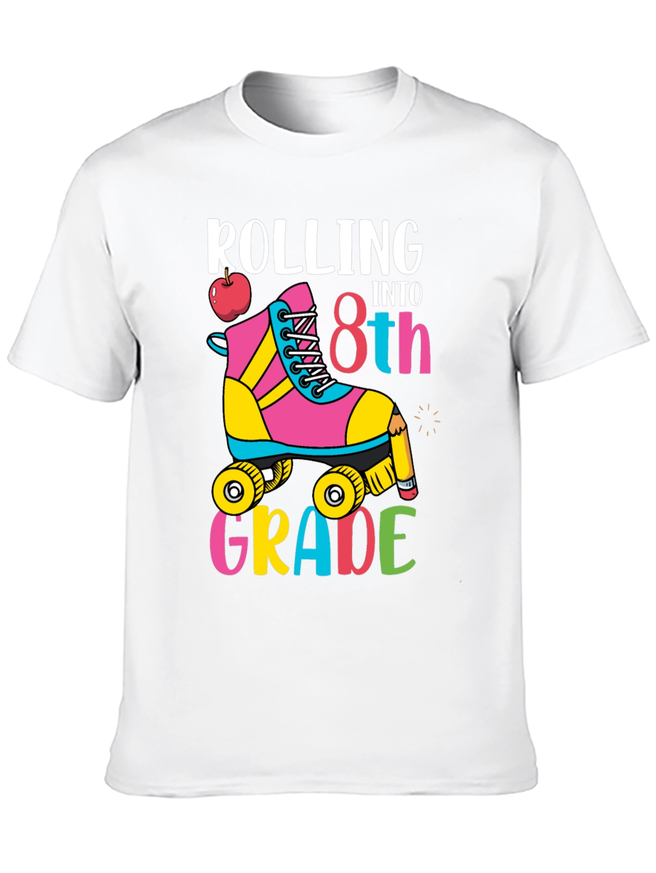 Rolling Into 8th Grade Skates T-Shirt