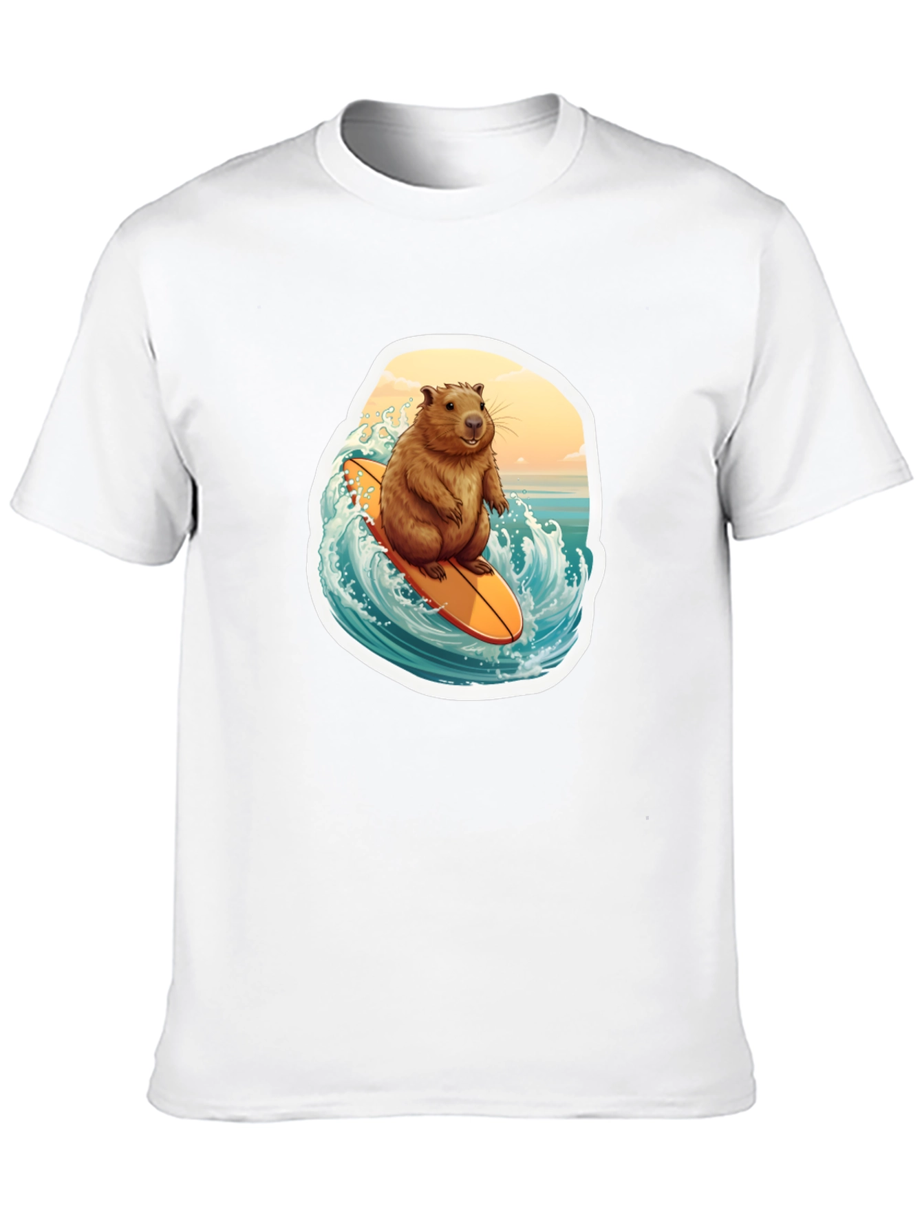 Surfing Beaver Graphic Tee